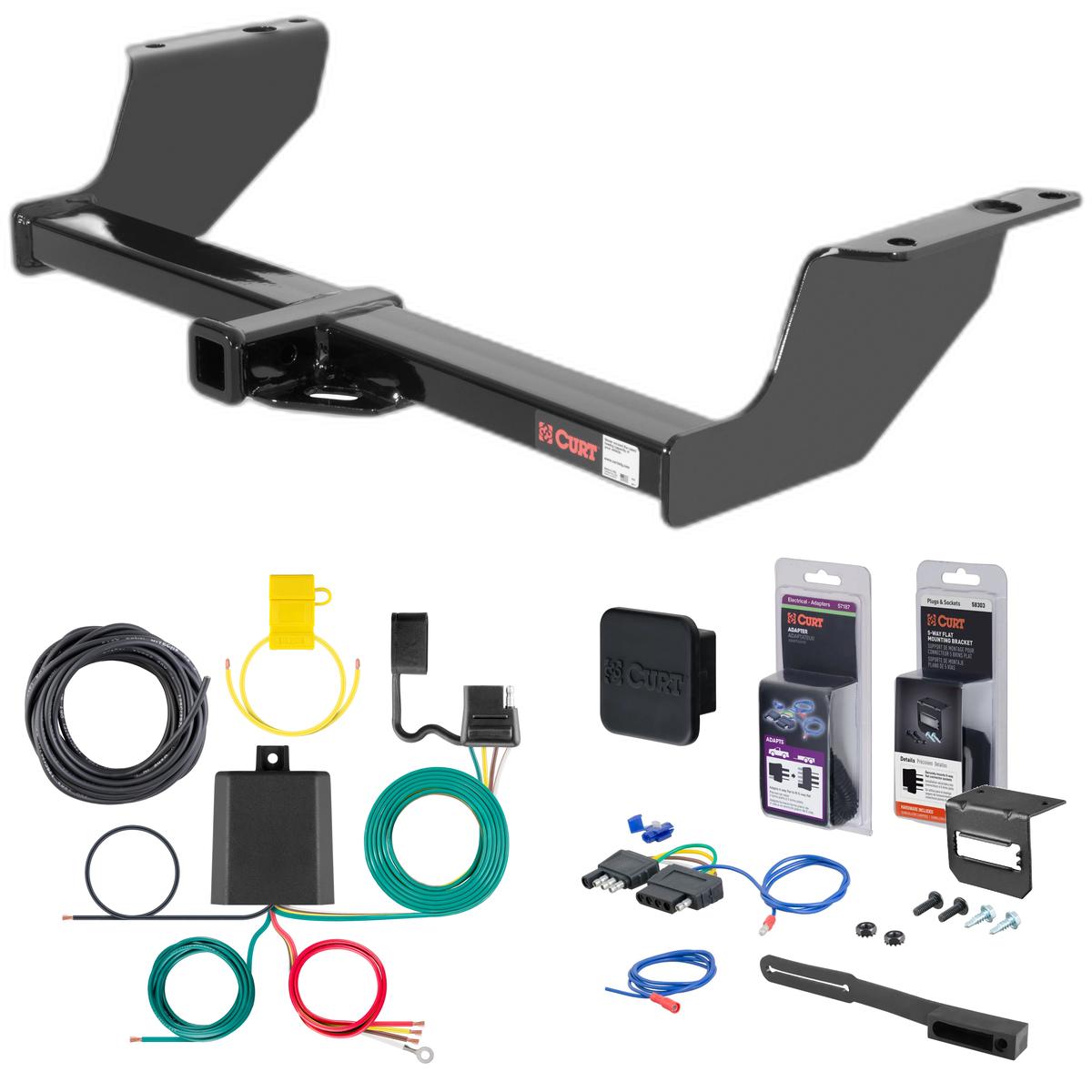 2009 Mazda B2300 01 - 05 models are no drill Curt 1-1/4" Class 2 Trailer Tow Hitch + 5-Flat Wiring Kit Tow Boat/Utility Trailer with Surge Brakes 12012 thumbnail 0