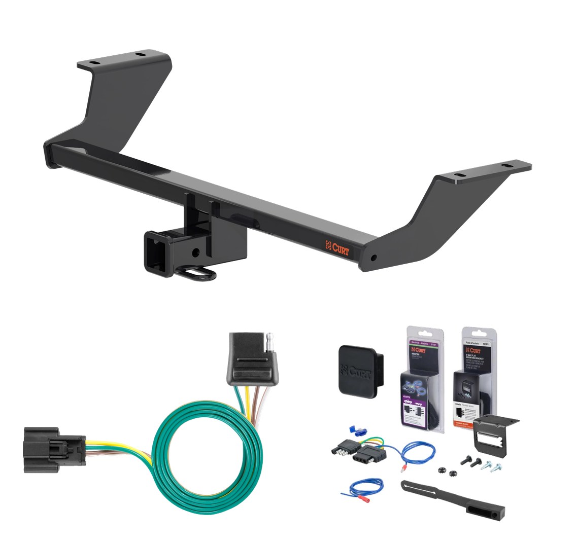 2024 - 2026 Chevrolet Blazer EV Curt 2" Class 3 Trailer Tow Hitch + 5-Flat Wiring Kit Tow Boat/Utility Trailer with Surge Brakes 13589 thumbnail 0