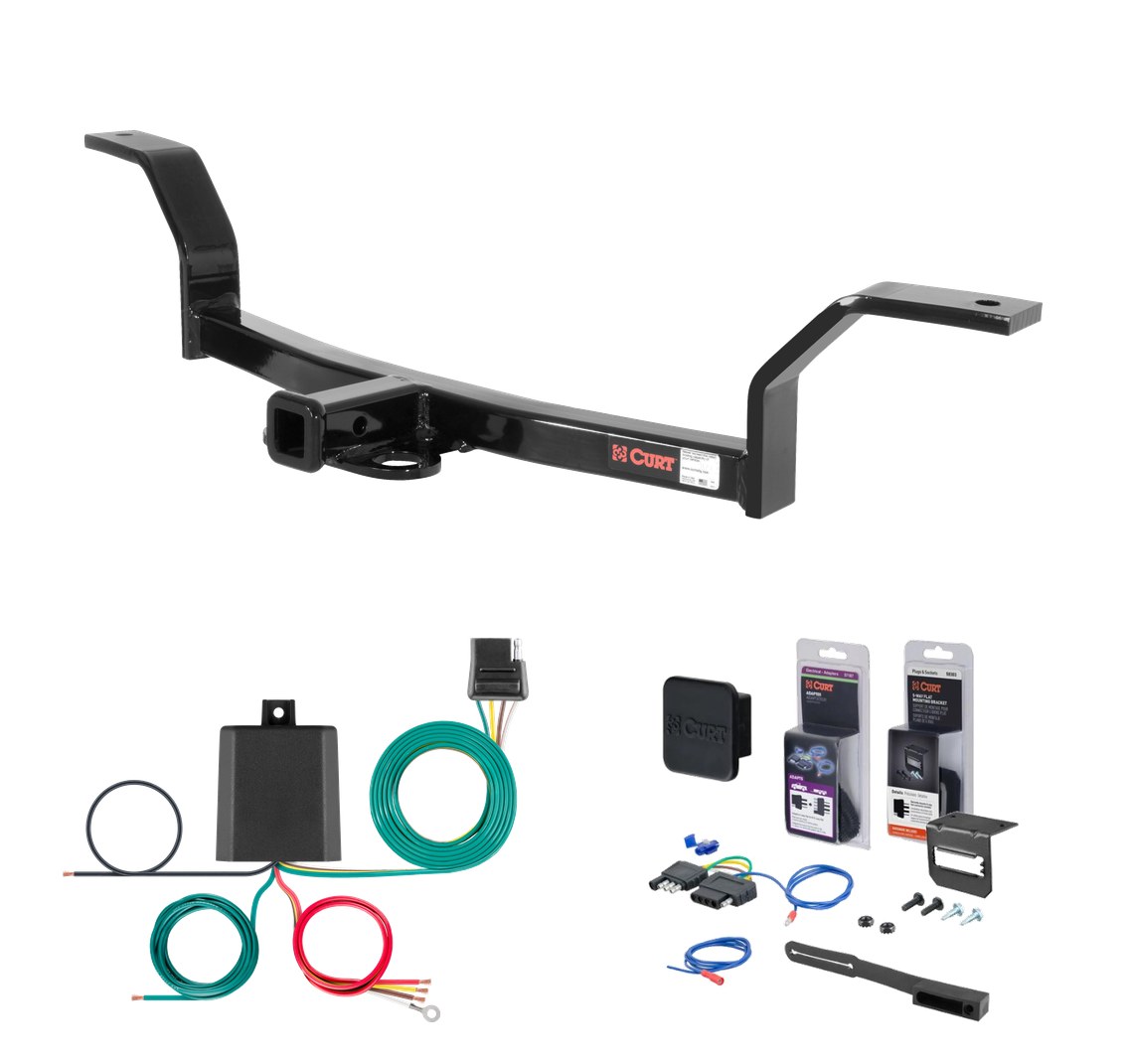 1992 - 2000 Honda Civic Sedan Curt 1-1/4" Class 1 Trailer Tow Hitch + 5-Flat Wiring Kit Tow Boat/Utility Trailer with Surge Brakes 11207 thumbnail 0