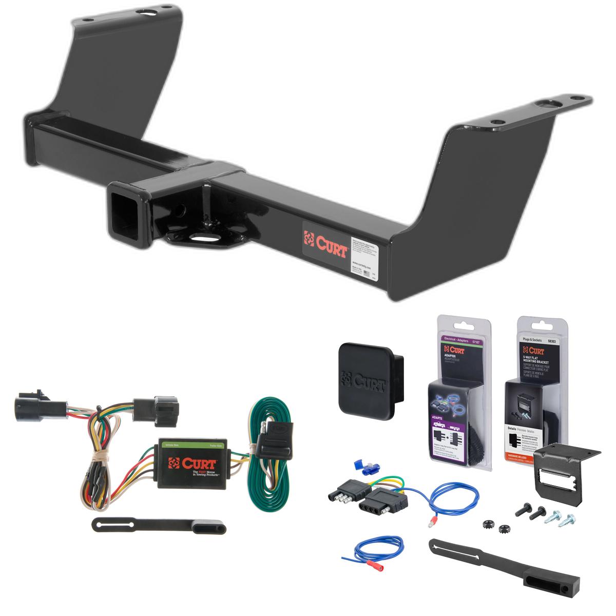 98 - 07 Mazda B3000 00 - 05 models are no drill Curt 2" Class 3 Trailer Tow Hitch + 5-Flat Wiring Kit Tow Boat/Utility Trailer with Surge Brakes 13019 thumbnail 0