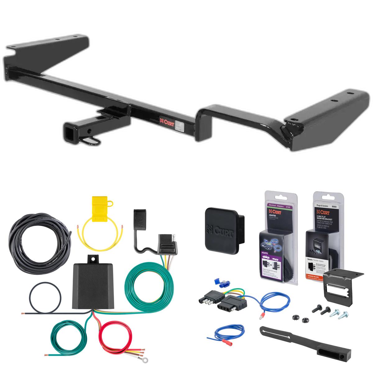 94 - 97 Honda Accord Wagon Curt 1-1/4" Class 1 Trailer Tow Hitch + 5-Flat Wiring Kit Tow Boat/Utility Trailer with Surge Brakes 11205 thumbnail 0