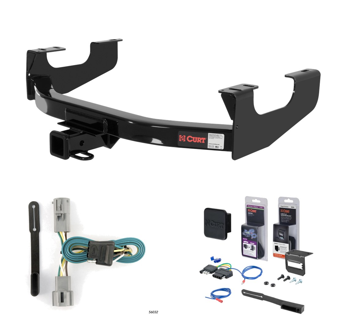 2003 - 2007 Ford F-250 Super Duty Curt 2" Class 3 Trailer Tow Hitch + 5-Flat Wiring Kit Tow Boat/Utility Trailer with Surge Brakes 13355 thumbnail 0