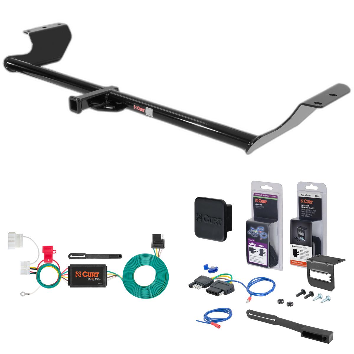 11 - 17 Honda Odyssey Curt 1-1/4" Class 2 Trailer Tow Hitch + 5-Flat Wiring Kit Tow Boat/Utility Trailer with Surge Brakes 12031 thumbnail 0