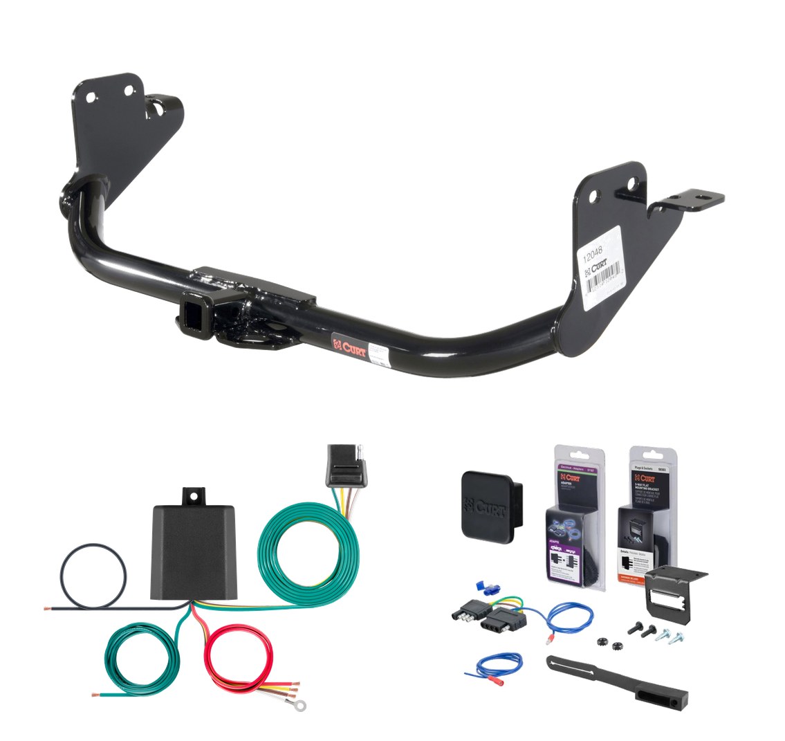 2013 - 2024 Mitsubishi RVR Curt 1-1/4" Class 2 Trailer Tow Hitch + 5-Flat Wiring Kit Tow Boat/Utility Trailer with Surge Brakes 12048 thumbnail 0