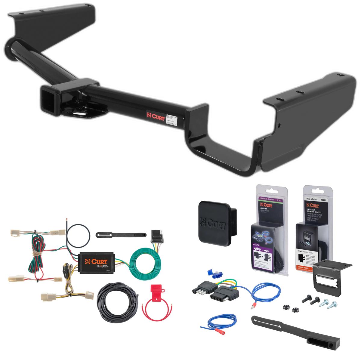 07 - 09 Lexus RX350 Curt 2" Class 3 Trailer Tow Hitch + 5-Flat Wiring Kit Tow Boat/Utility Trailer with Surge Brakes 13530 thumbnail 0