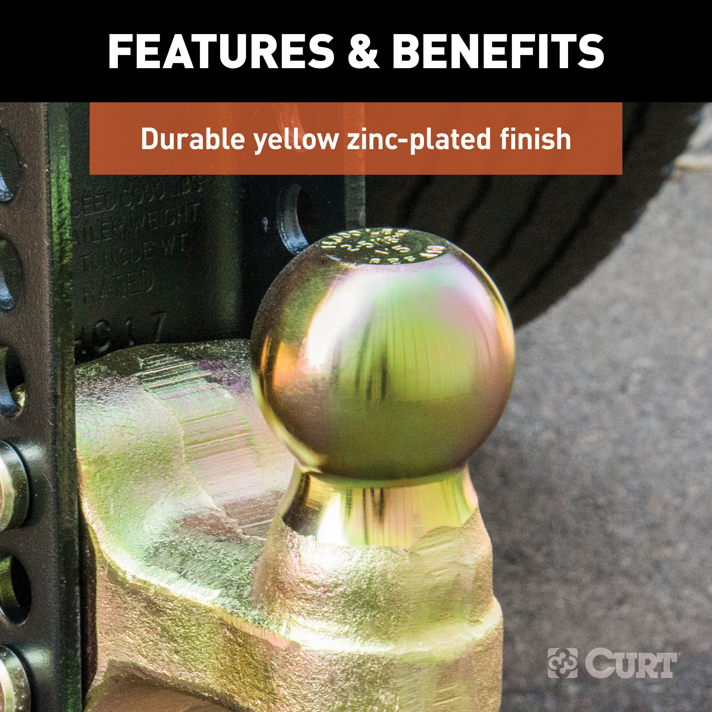 CURT Adjustable Channel Mount, Dual Ball (2-1/2" Shank, 20,000 lbss., 10-3/8" Drop) Trailer Hitch Ball Mount thumbnail 4