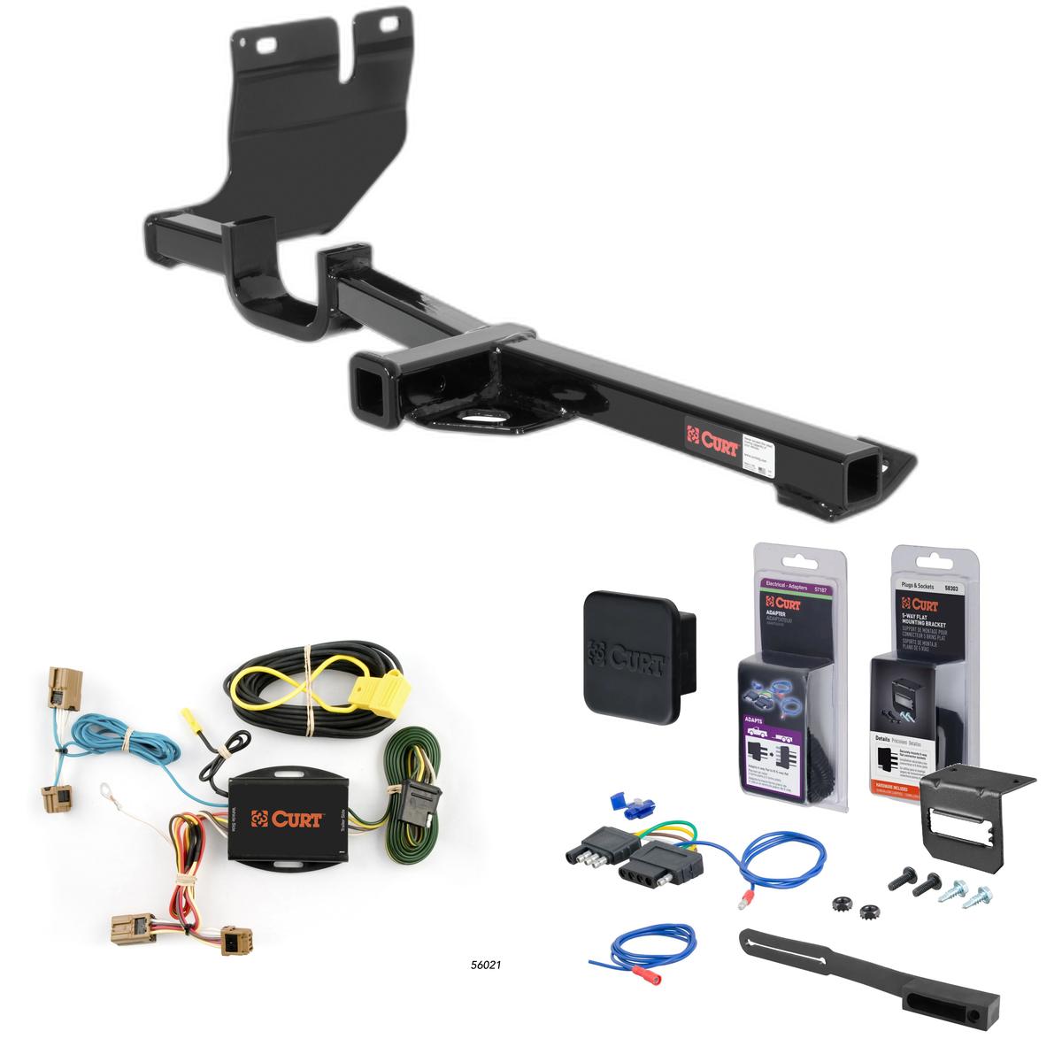 07 - 11 Nissan Versa Sedan Curt 1-1/4" Class 1 Trailer Tow Hitch + 5-Flat Wiring Kit Tow Boat/Utility Trailer with Surge Brakes 11348 thumbnail 0