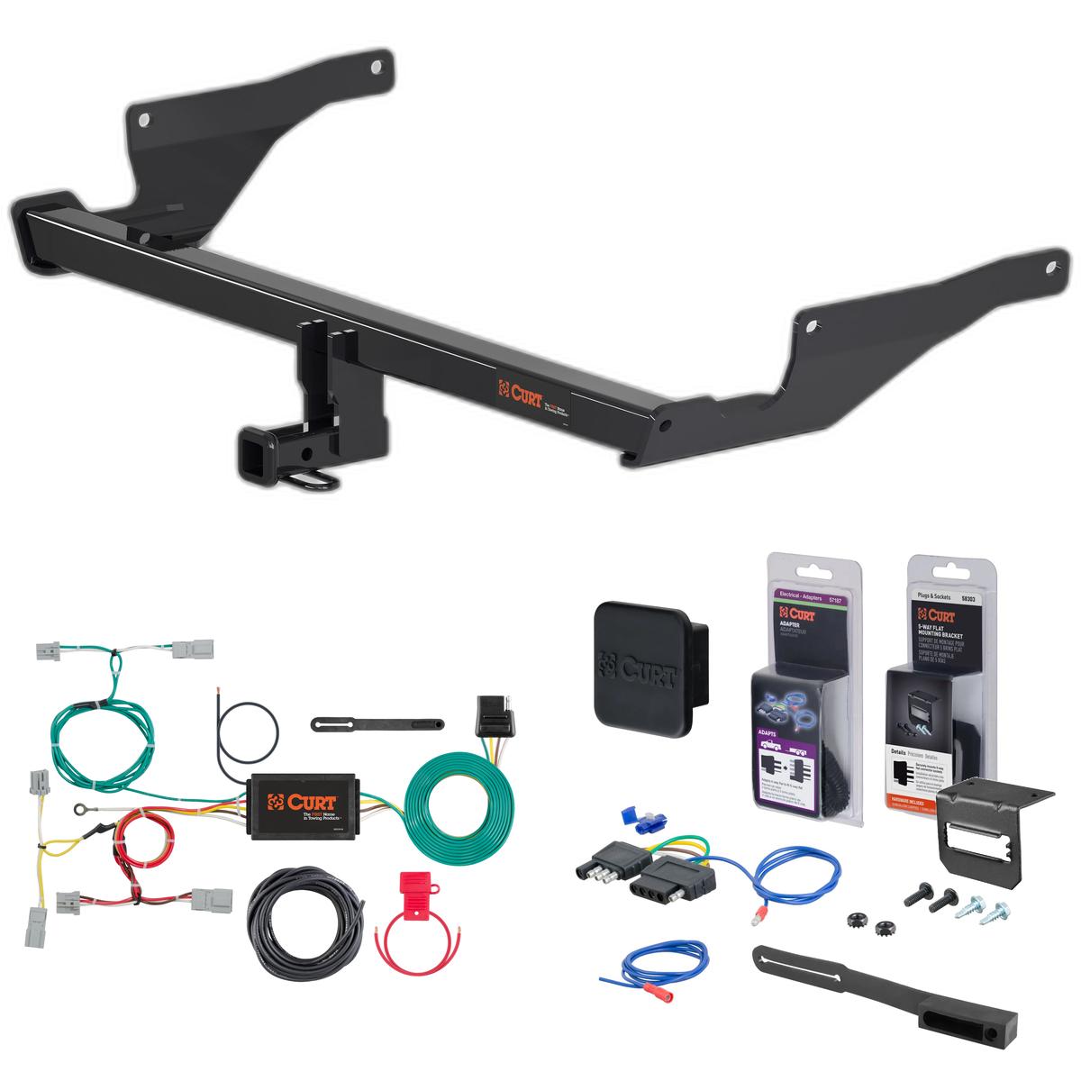 2016 Mazda CX-5 Curt 1-1/4" Class 2 Trailer Tow Hitch + 5-Flat Wiring Kit Tow Boat/Utility Trailer with Surge Brakes 12170 thumbnail 0