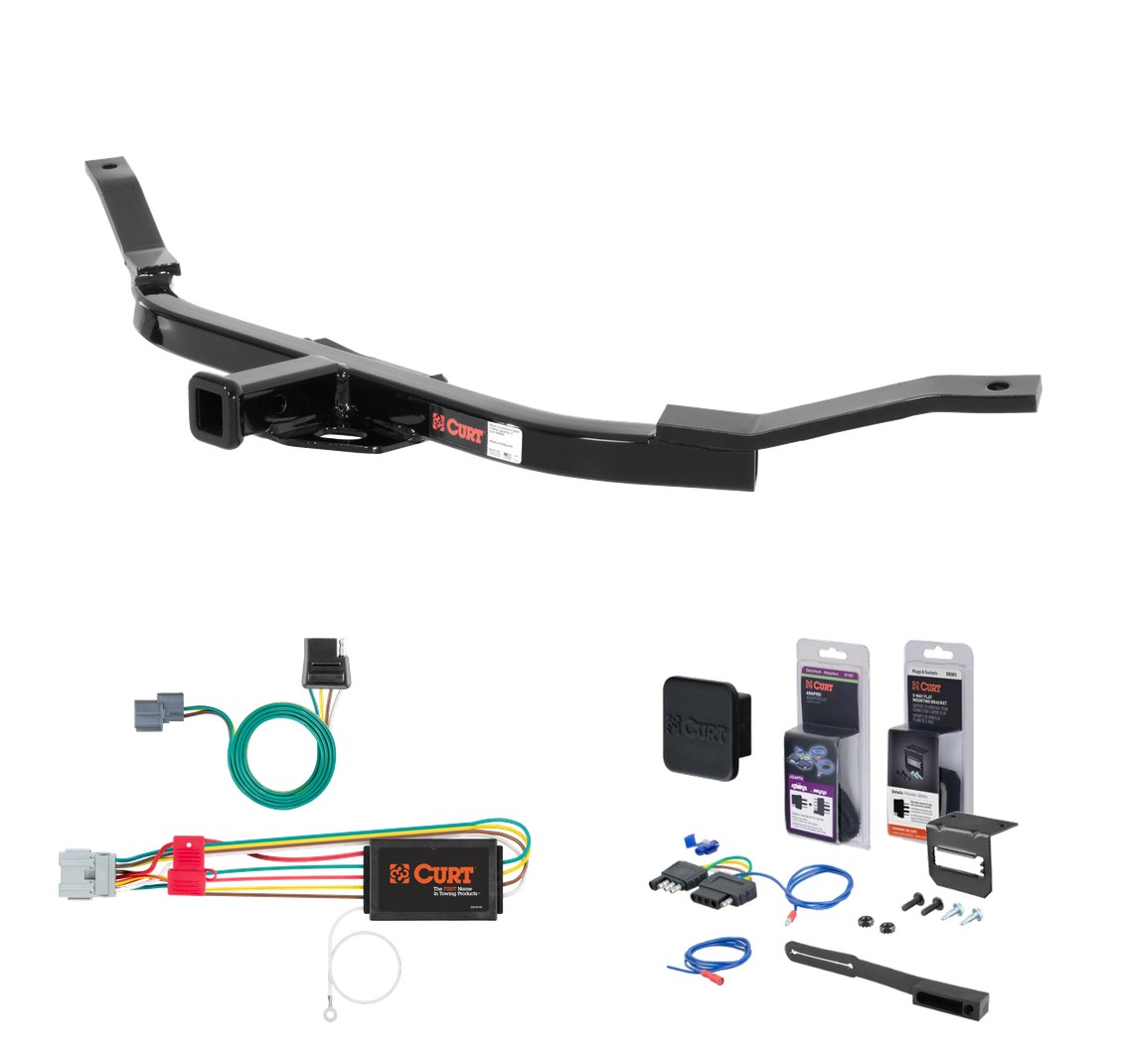 2007 - 2011 Honda Element Excluding SC Curt 1-1/4" Class 1 Trailer Tow Hitch + 5-Flat Wiring Kit Tow Boat/Utility Trailer with Surge Brakes 11700 thumbnail 0