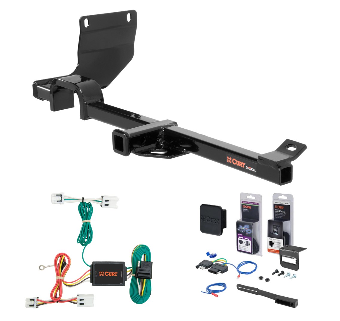 2011 - 2017 Nissan Juke FWD, excluding Nismo Curt 1-1/4" Class 1 Trailer Tow Hitch + 5-Flat Wiring Kit Tow Boat/Utility Trailer with Surge Brakes 11302 thumbnail 0