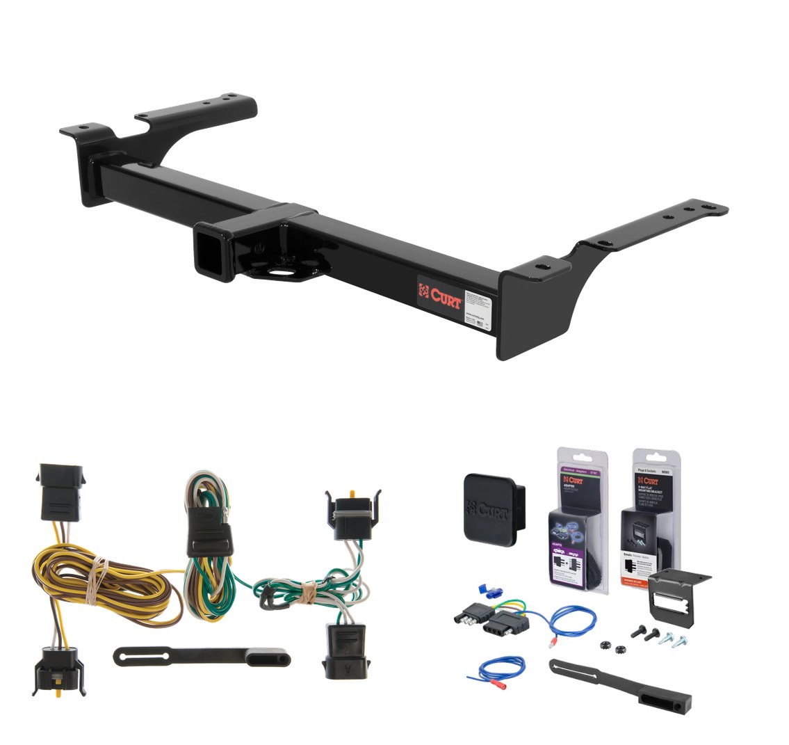 1995 - 2003 Ford Econoline van Curt 2" Class 3 Trailer Tow Hitch + 5-Flat Wiring Kit Tow Boat/Utility Trailer with Surge Brakes 13053 thumbnail 0