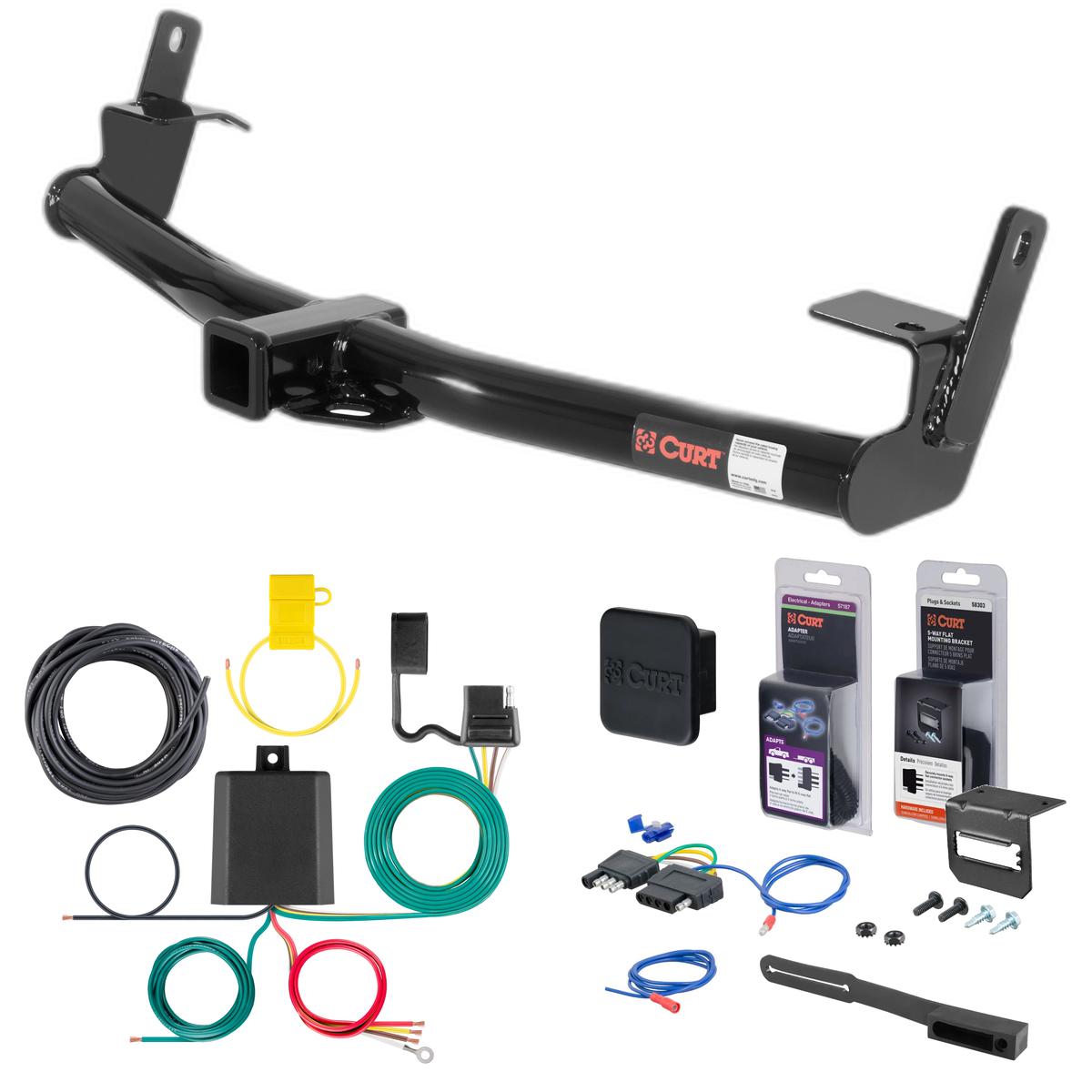 91 - 94 Ford Explorer Curt 2" Class 3 Trailer Tow Hitch + 5-Flat Wiring Kit Tow Boat/Utility Trailer with Surge Brakes 13540 thumbnail 0