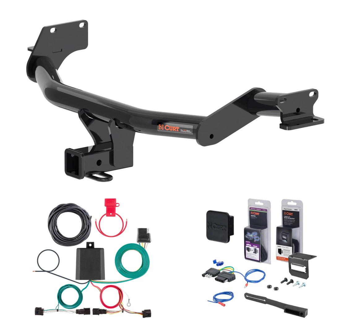 2023 - 2024 Hyundai Palisade Curt 2" Class 3 Trailer Tow Hitch + 5-Flat Wiring Kit Tow Boat/Utility Trailer with Surge Brakes 13427-1 thumbnail 0