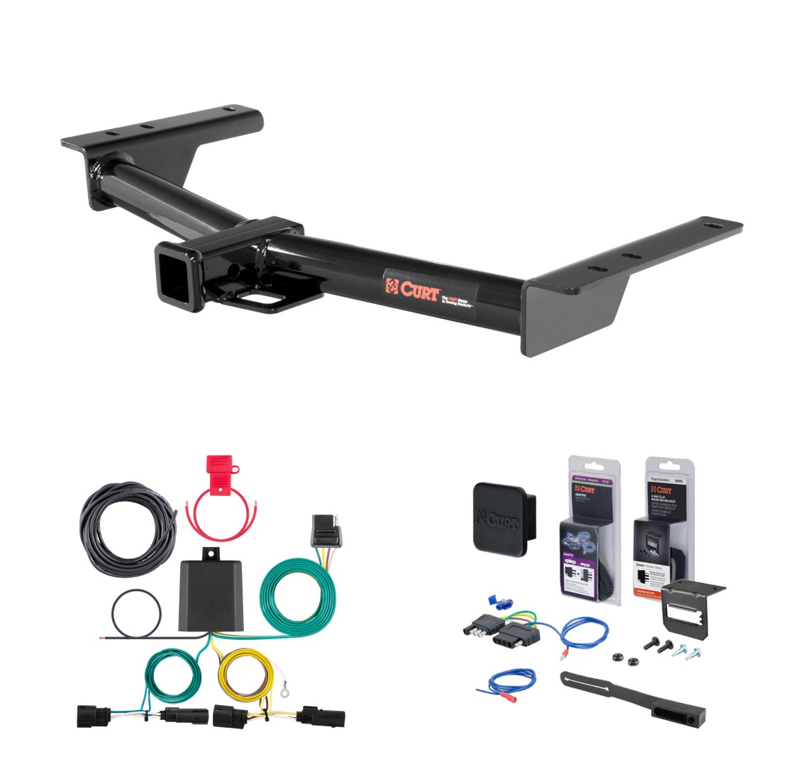2015 - 2026 Ford Transit-150 Curt 2" Class 3 Trailer Tow Hitch + 5-Flat Wiring Kit Tow Boat/Utility Trailer with Surge Brakes 13193 thumbnail 0