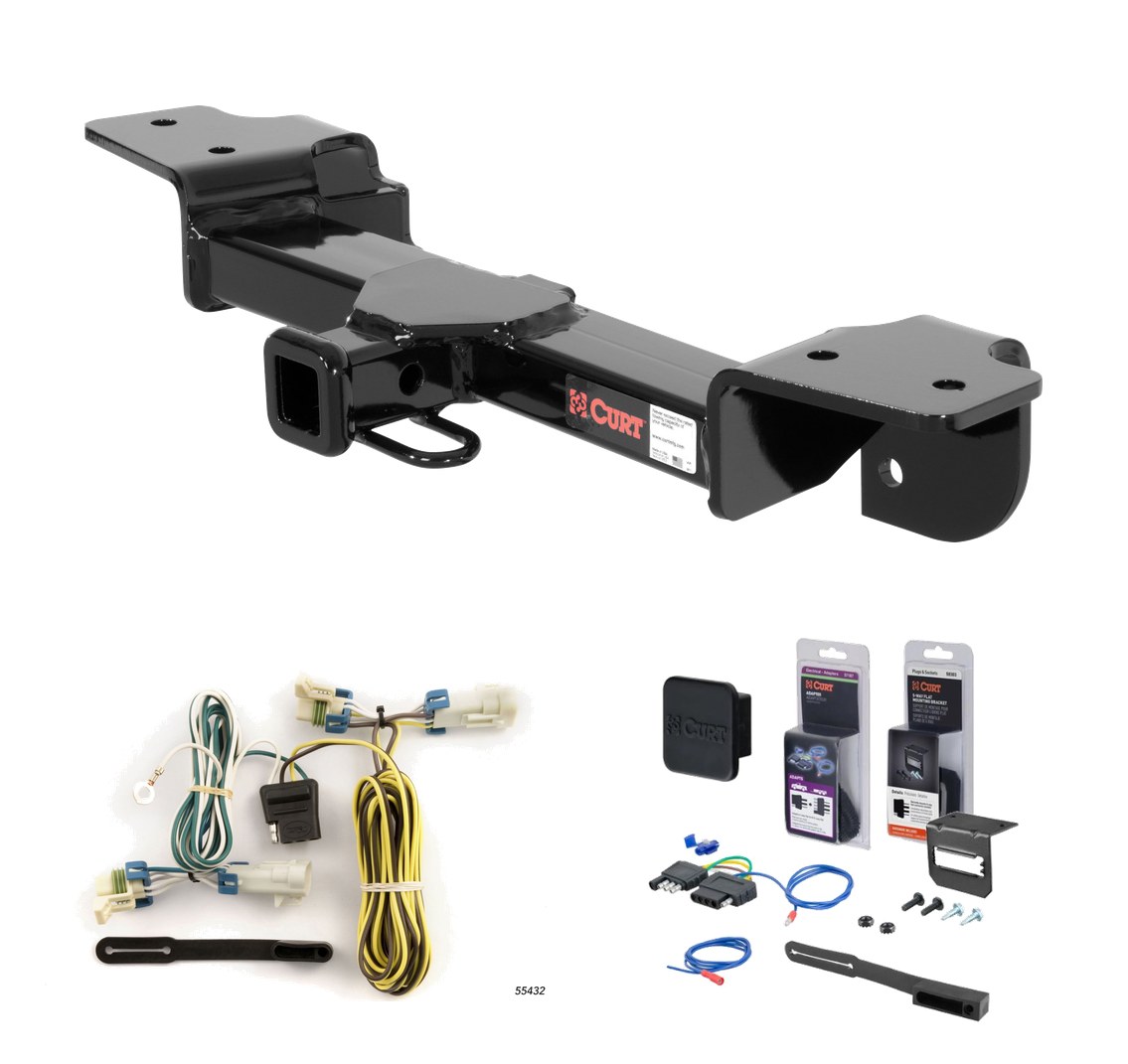 2005 - 2010 Chevrolet Cobalt Coupe, excluding SS Curt 1-1/4" Class 1 Trailer Tow Hitch + 5-Flat Wiring Kit Tow Boat/Utility Trailer with Surge Brakes 11430 thumbnail 0