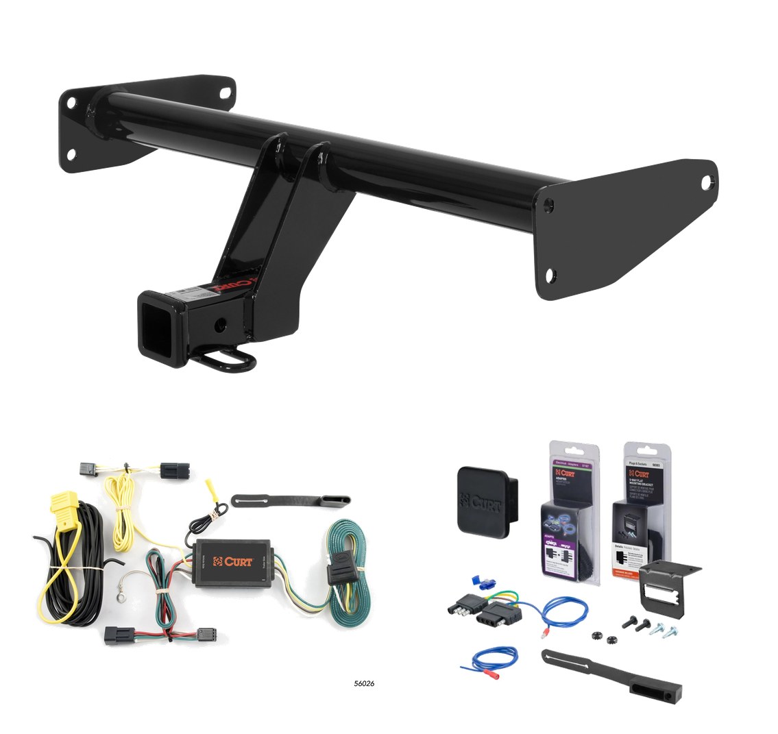 2012 Chevrolet Captiva Sport Curt 2" Class 3 Trailer Tow Hitch + 5-Flat Wiring Kit Tow Boat/Utility Trailer with Surge Brakes 13594 thumbnail 0