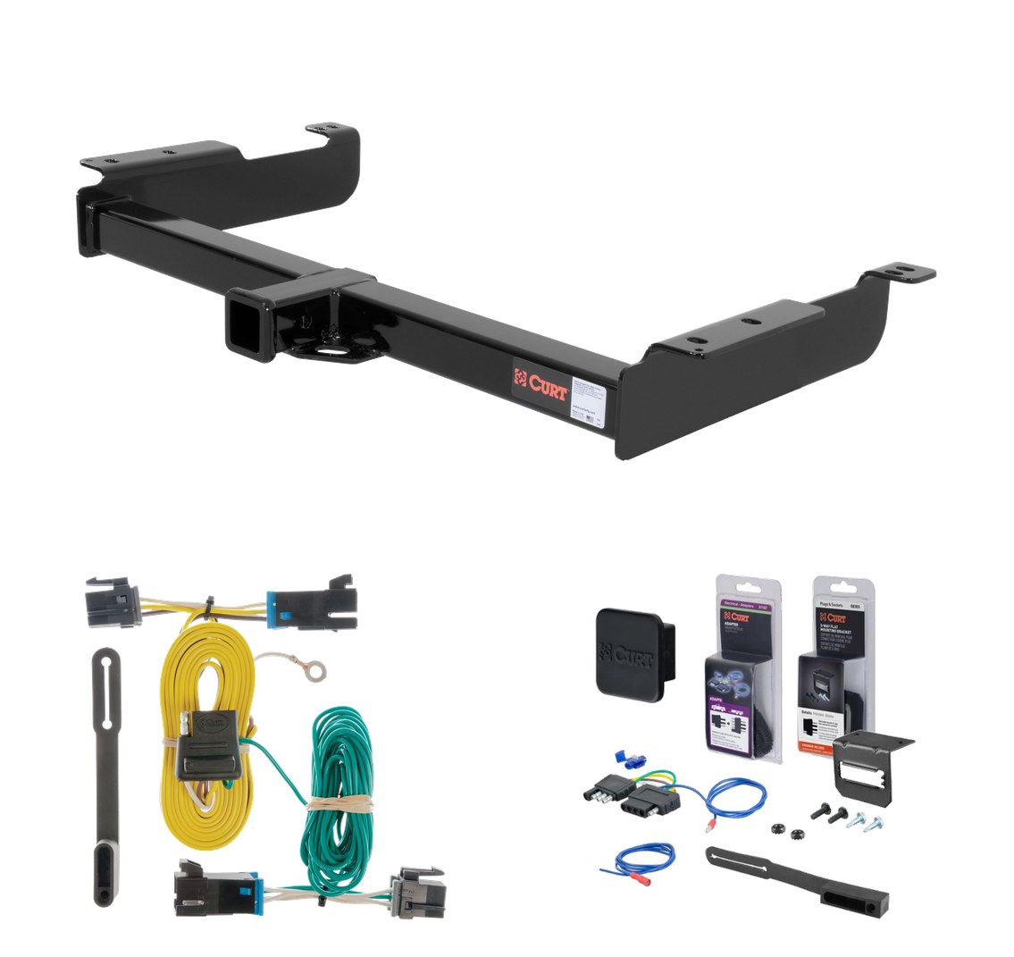 2003 - 2026 Chevrolet Express 3500 Excluding cutaway models Curt 2" Class 3 Trailer Tow Hitch + 5-Flat Wiring Kit Tow Boat/Utility Trailer with Surge Brakes 13040 thumbnail 0