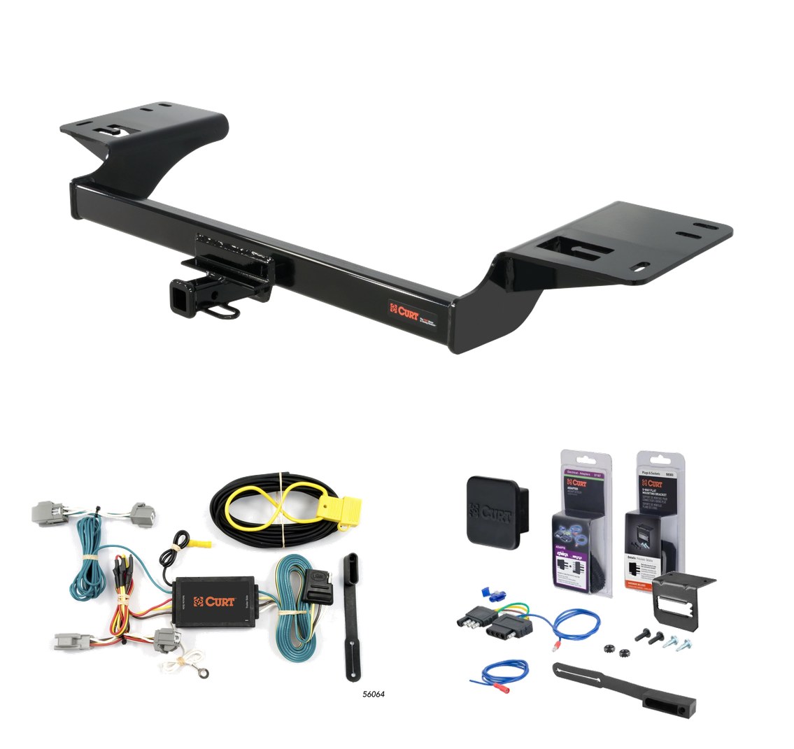 2009 - 2010 Lincoln MKS Curt 1-1/4" Class 2 Trailer Tow Hitch + 5-Flat Wiring Kit Tow Boat/Utility Trailer with Surge Brakes 12088 thumbnail 0