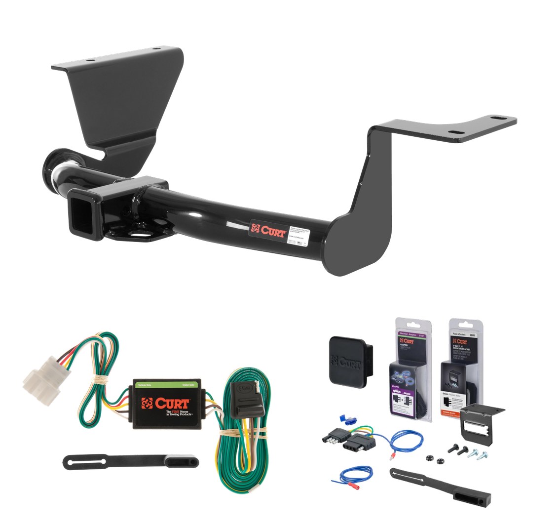 2007 - 2011 Honda CR-V Curt 2" Class 3 Trailer Tow Hitch + 5-Flat Wiring Kit Tow Boat/Utility Trailer with Surge Brakes 13555 thumbnail 0