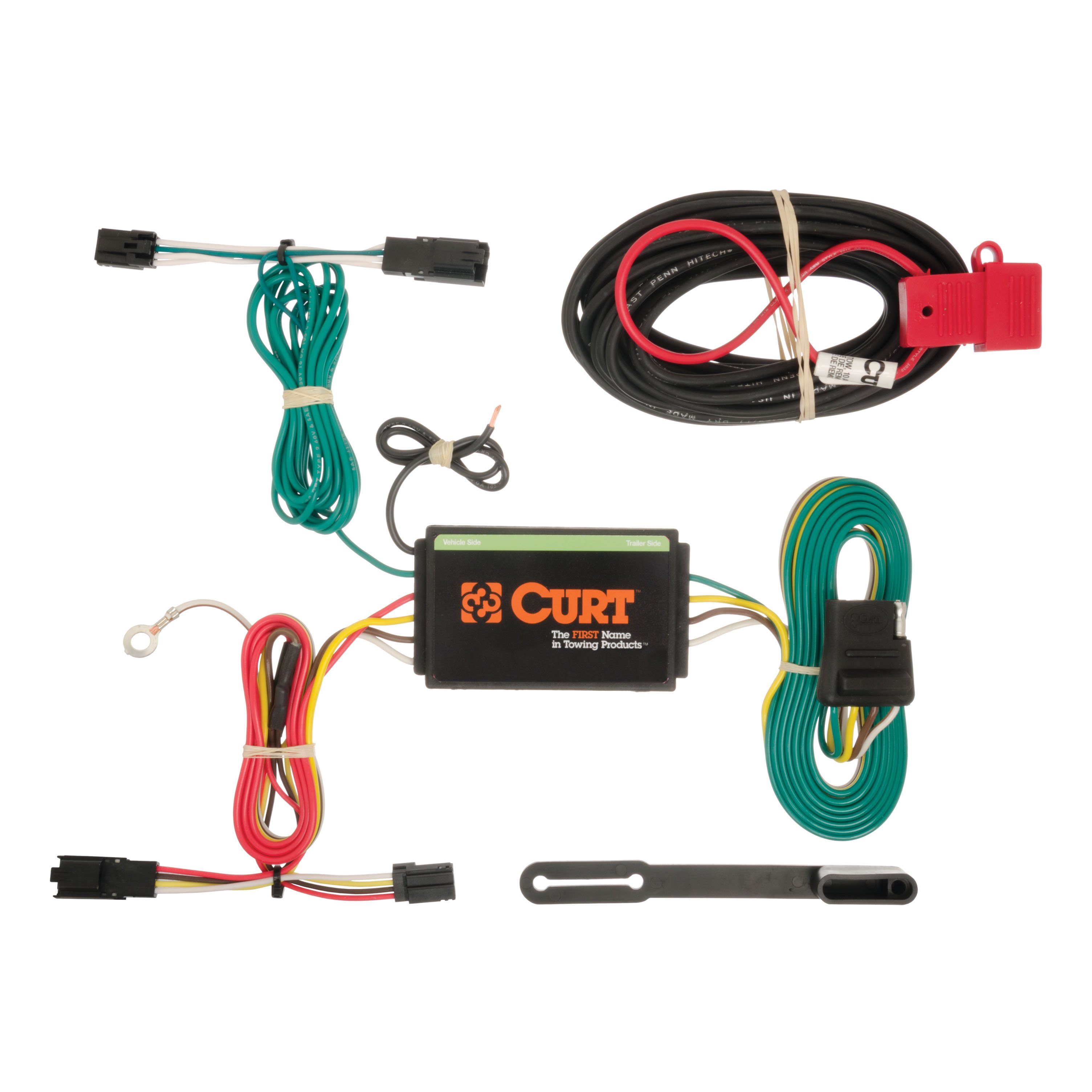 2013 - 2015 Chevrolet Malibu Sedan Excluding LTZ Curt 1-1/4" Class 2 Trailer Tow Hitch + 5-Flat Wiring Kit Tow Boat/Utility Trailer with Surge Brakes 12115 thumbnail 1