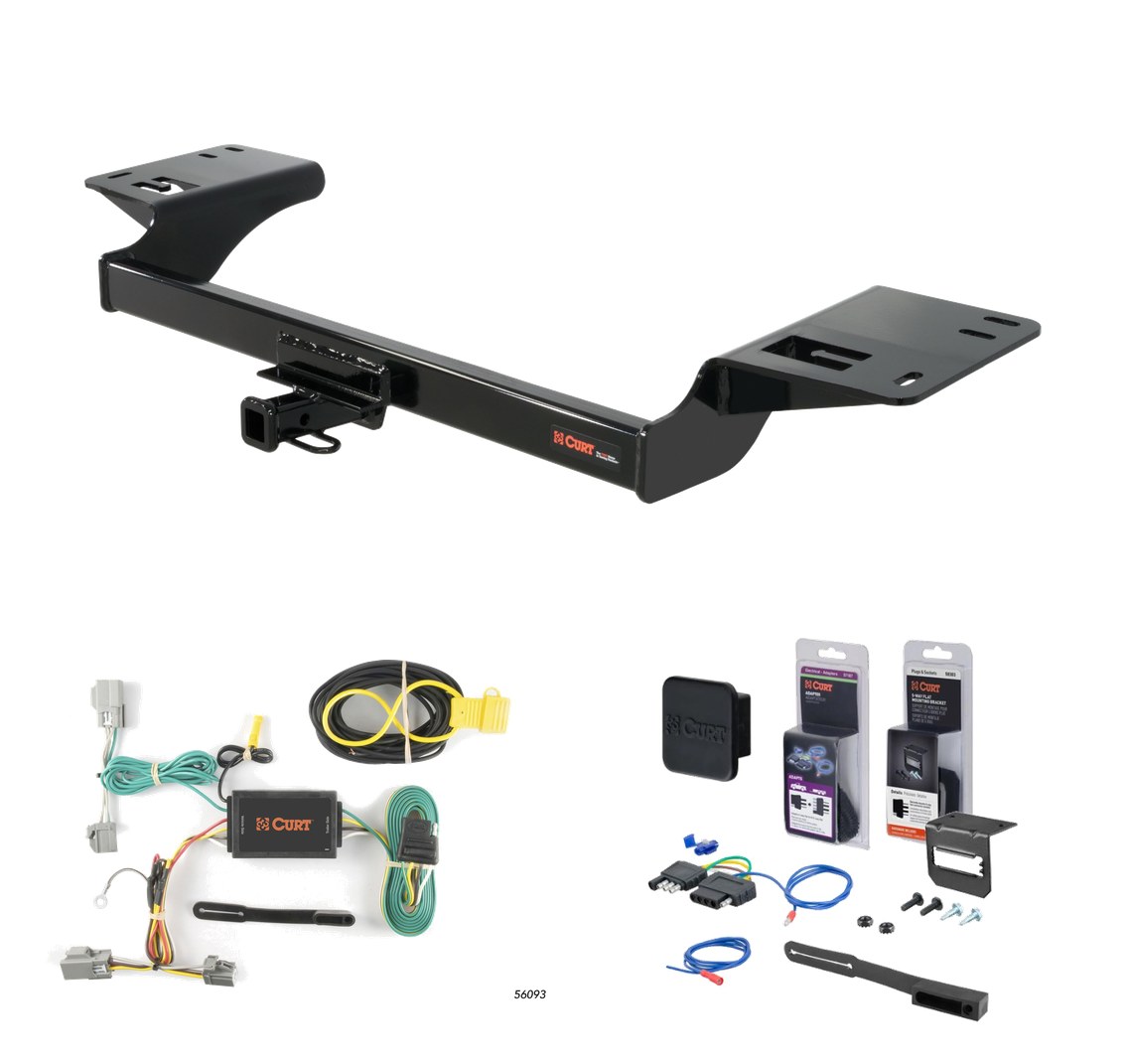2013 - 2016 Lincoln MKS Curt 1-1/4" Class 2 Trailer Tow Hitch + 5-Flat Wiring Kit Tow Boat/Utility Trailer with Surge Brakes 12088 thumbnail 0