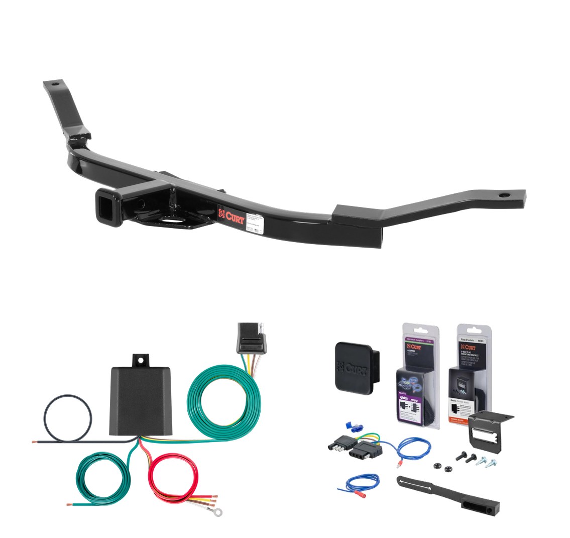 2005 - 2006 Honda Element Excluding SC Curt 1-1/4" Class 1 Trailer Tow Hitch + 5-Flat Wiring Kit Tow Boat/Utility Trailer with Surge Brakes 11700 thumbnail 0