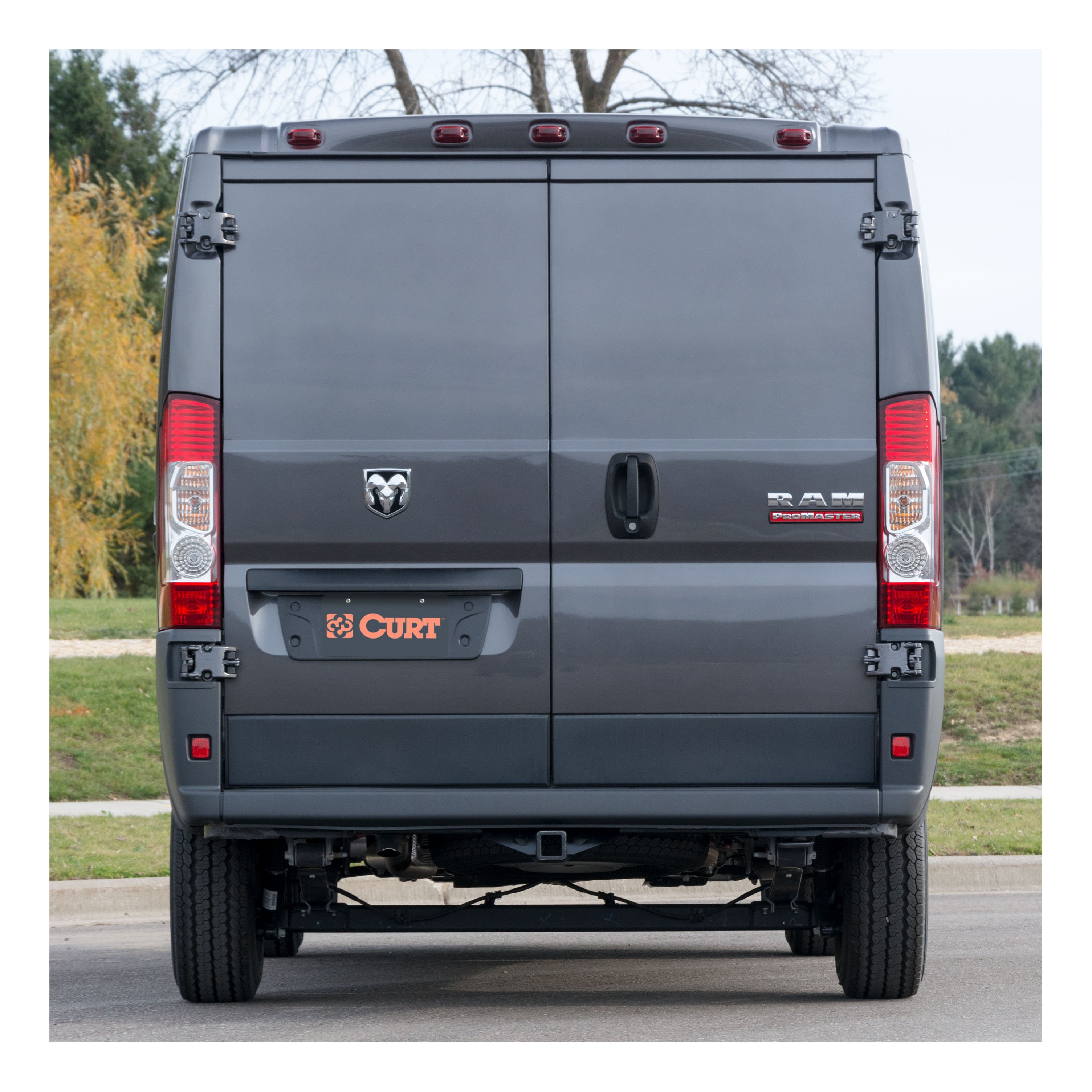 2022 - 2026 RAM ProMaster 2500 Excluding remote proximity keyless entry Curt 2" Class 3 Trailer Tow Hitch + 5-Flat Wiring Kit Tow Boat/Utility Trailer with Surge Brakes 13295 thumbnail 8