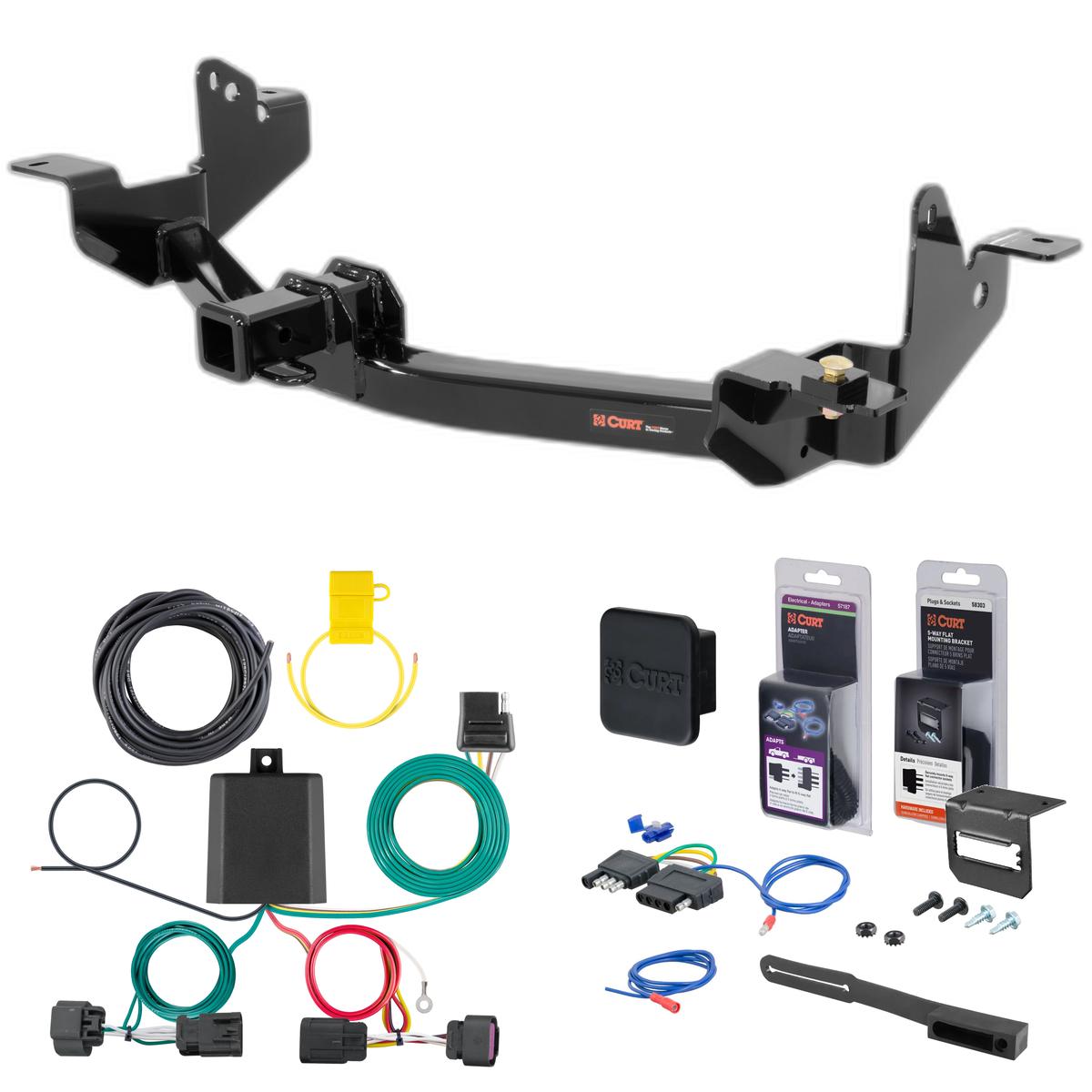 14 - 23 Ram ProMaster 2500 Standard length cargo van Curt 2" Class 3 Trailer Tow Hitch + 5-Flat Wiring Kit Tow Boat/Utility Trailer with Surge Brakes 13207 thumbnail 0
