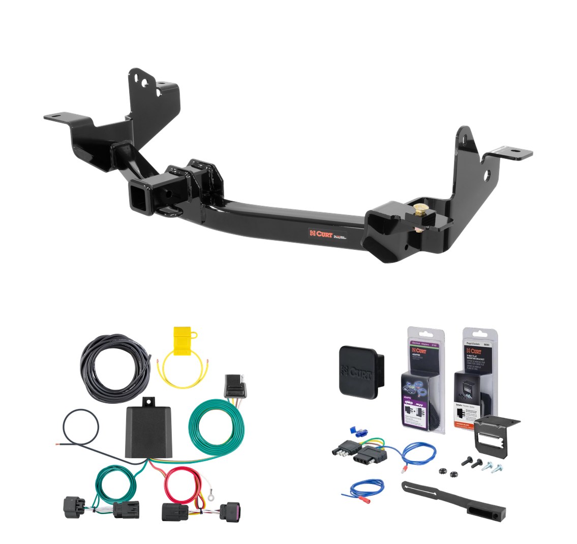 2014 - 2026 RAM ProMaster 2500 Standard length cargo van Curt 2" Class 3 Trailer Tow Hitch + 5-Flat Wiring Kit Tow Boat/Utility Trailer with Surge Brakes 13207 thumbnail 0