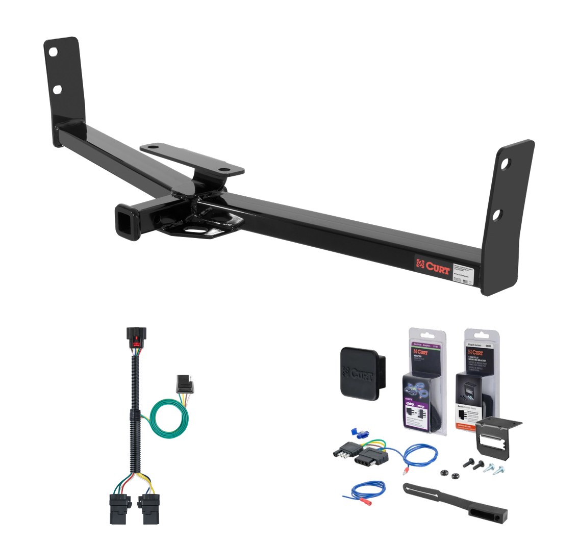 2018 - 2024 Chevrolet Equinox Curt 1-1/4" Class 2 Trailer Tow Hitch + 5-Flat Wiring Kit Tow Boat/Utility Trailer with Surge Brakes 12291 thumbnail 0