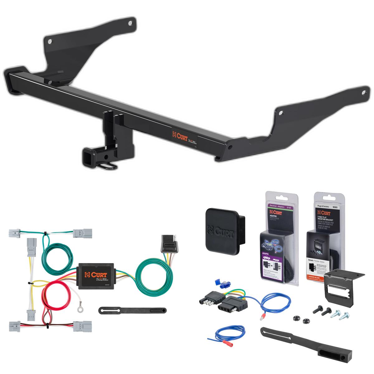 13 - 15 Mazda CX-5 Curt 1-1/4" Class 2 Trailer Tow Hitch + 5-Flat Wiring Kit Tow Boat/Utility Trailer with Surge Brakes 12170 thumbnail 0