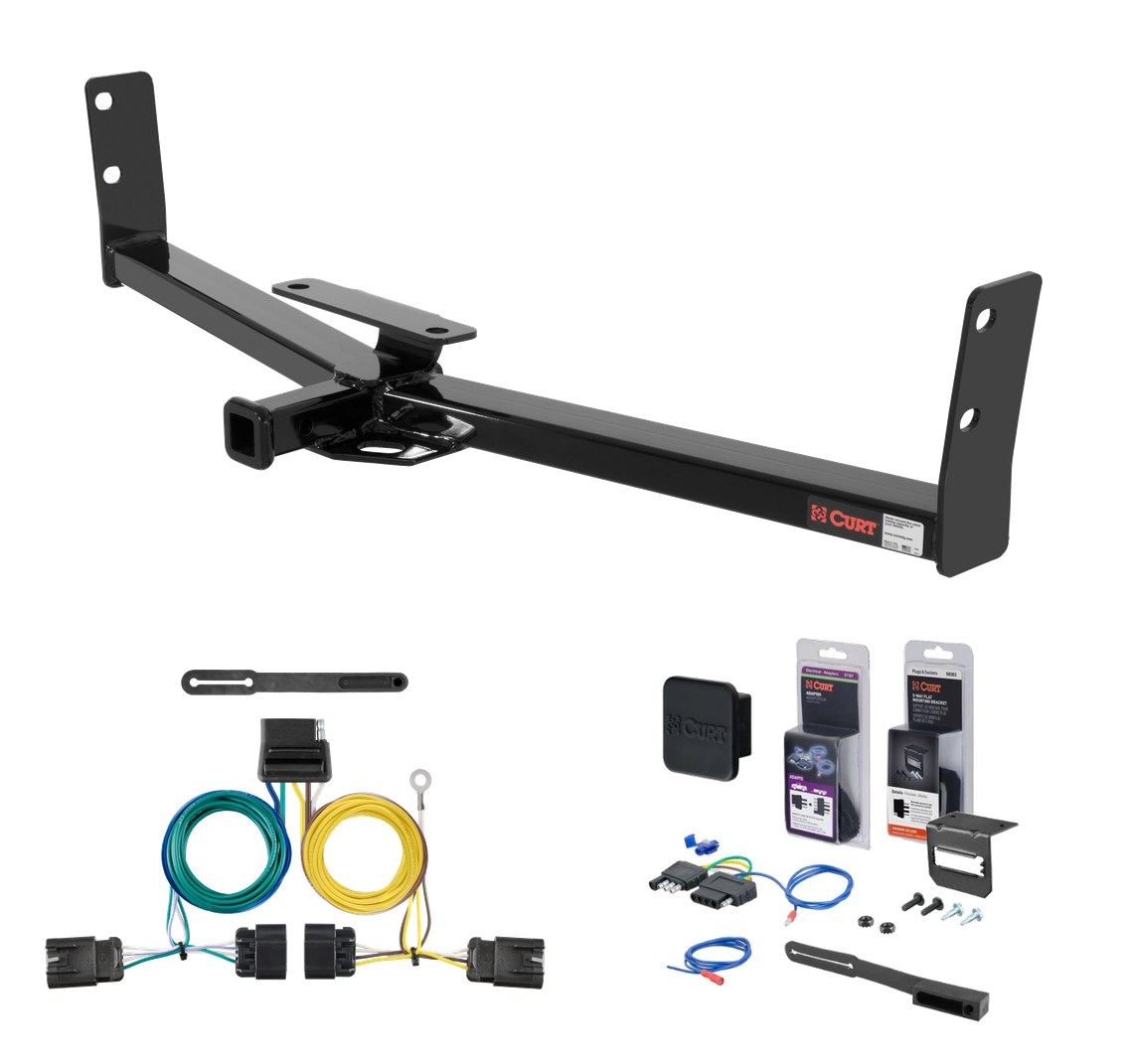 2010 - 2017 Chevrolet Equinox Curt 1-1/4" Class 2 Trailer Tow Hitch + 5-Flat Wiring Kit Tow Boat/Utility Trailer with Surge Brakes 12291 thumbnail 0