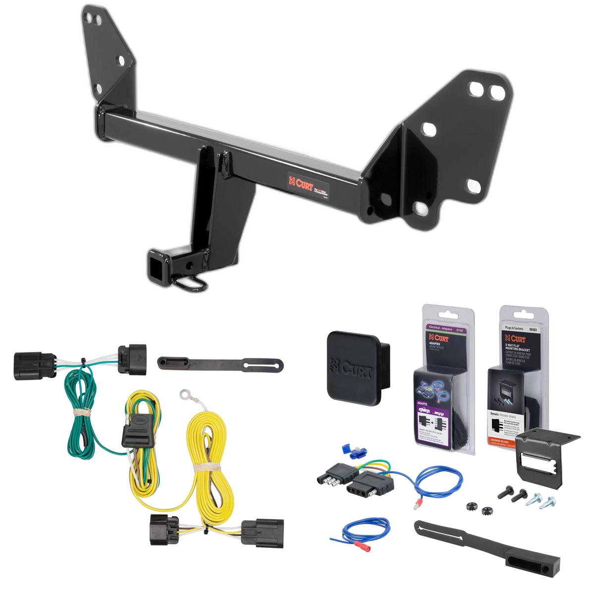14 - 15 Chevrolet Camaro Curt 1-1/4" Class 1 Trailer Tow Hitch + 5-Flat Wiring Kit Tow Boat/Utility Trailer with Surge Brakes 11900 thumbnail 0