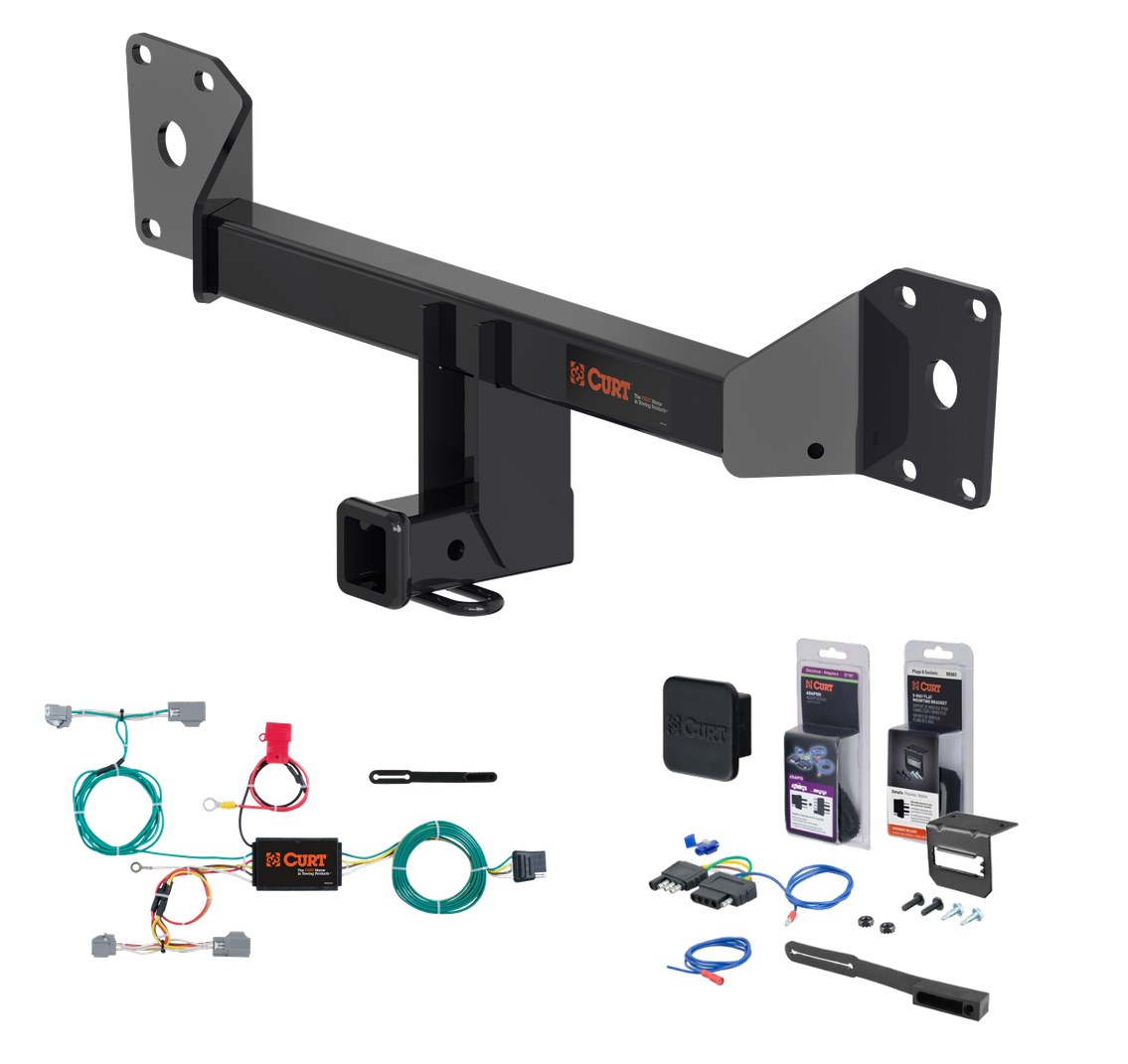 2017 - 2021 Volvo S90 Curt 2" Class 3 Trailer Tow Hitch + 5-Flat Wiring Kit Tow Boat/Utility Trailer with Surge Brakes 13305 thumbnail 0