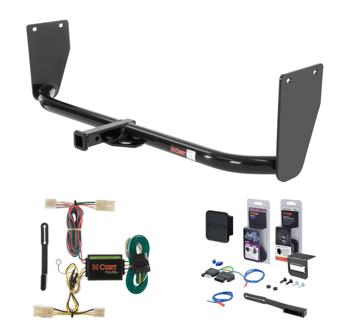 2009 - 2012 Hyundai Elantra Hatchback Curt 1-1/4" Class 1 Trailer Tow Hitch + 5-Flat Wiring Kit Tow Boat/Utility Trailer with Surge Brakes 11471 thumbnail 0