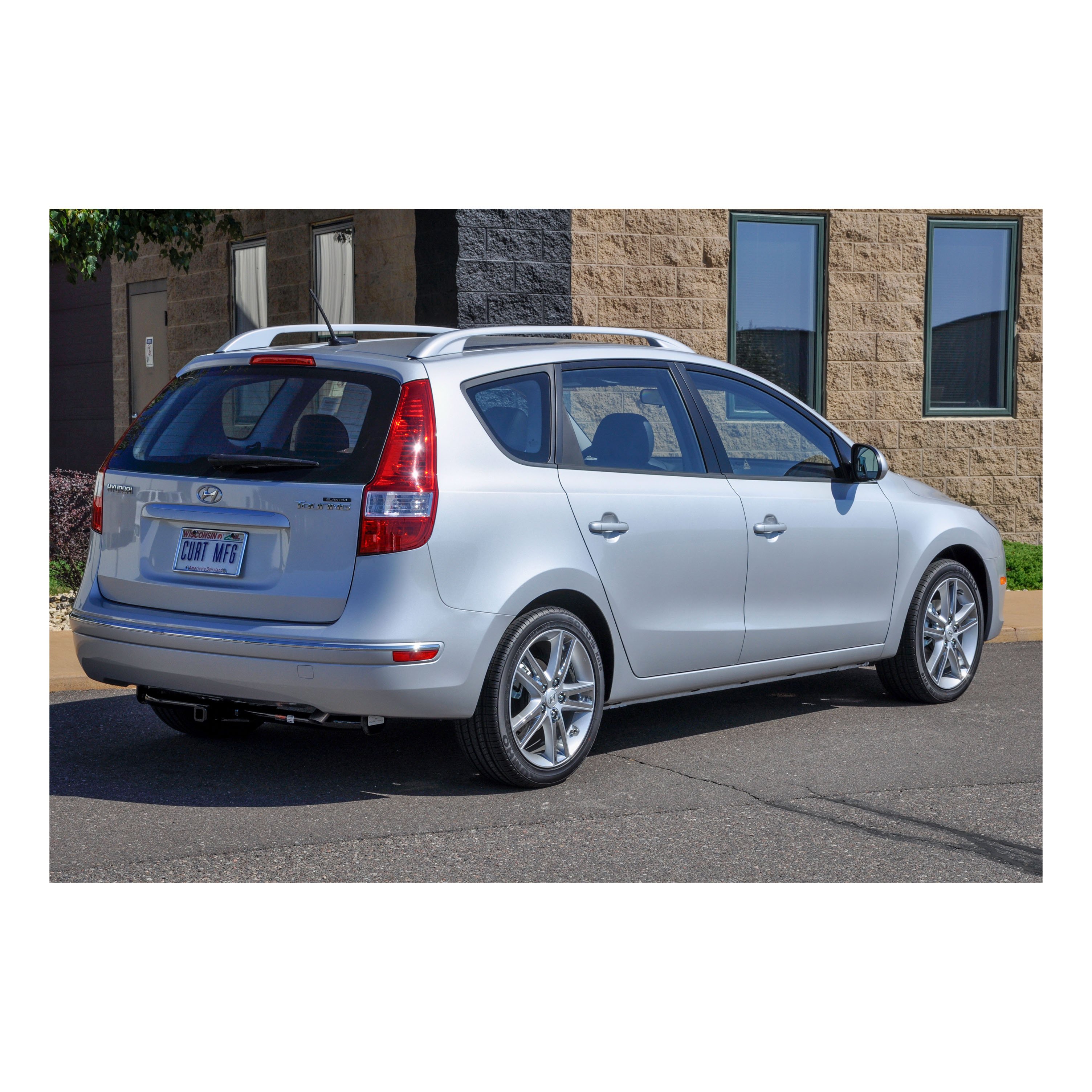 2009 - 2012 Hyundai Elantra Hatchback Curt 1-1/4" Class 1 Trailer Tow Hitch + 5-Flat Wiring Kit Tow Boat/Utility Trailer with Surge Brakes 11471 thumbnail 4