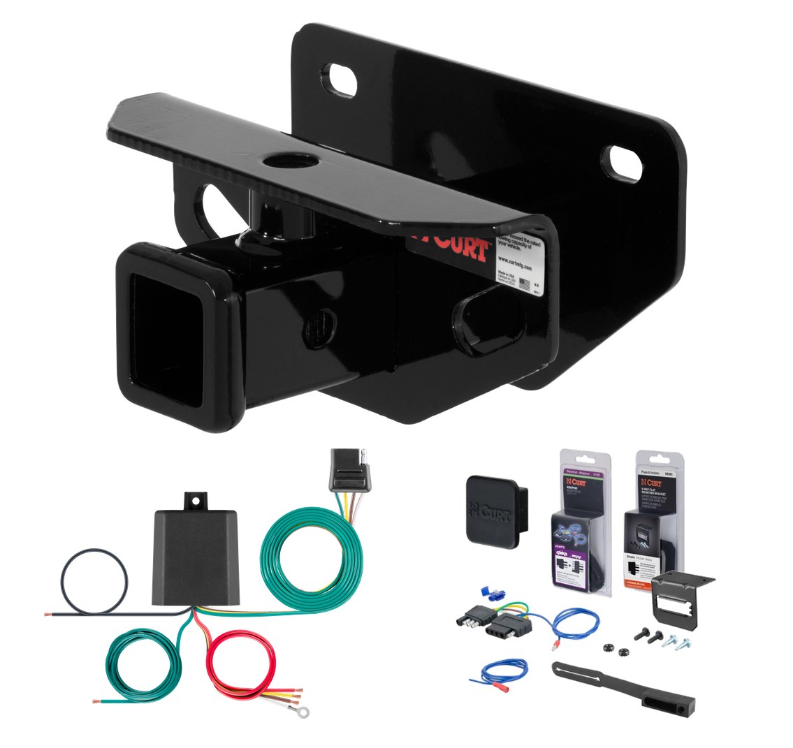 2011 - 2013 RAM 3500 6' bed, excluding factory receiver Curt 2" Class 3 Trailer Tow Hitch + 5-Flat Wiring Kit Tow Boat/Utility Trailer with Surge Brakes 13333 thumbnail 0