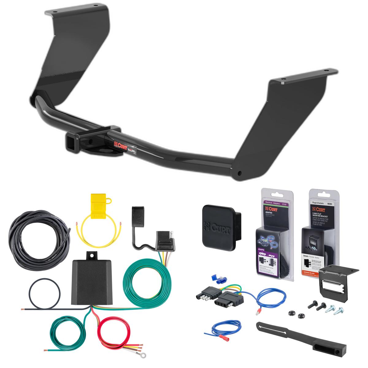 2012 Hyundai Genesis 5.0 Curt 1-1/4" Class 2 Trailer Tow Hitch + 5-Flat Wiring Kit Tow Boat/Utility Trailer with Surge Brakes 12165 thumbnail 0