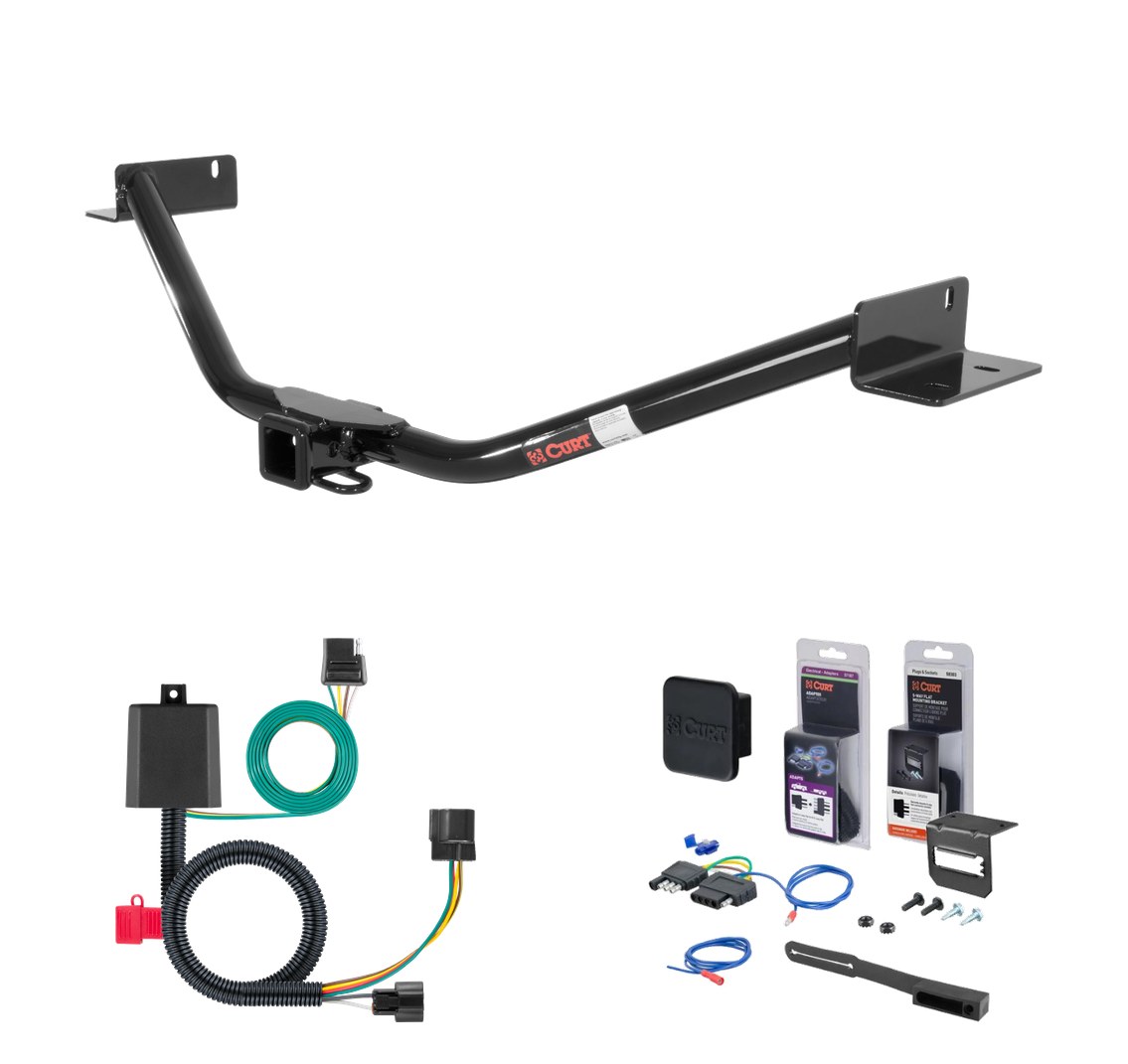2010 - 2012 Hyundai Santa Fe Curt 2" Class 3 Trailer Tow Hitch + 5-Flat Wiring Kit Tow Boat/Utility Trailer with Surge Brakes 13073-4 thumbnail 0