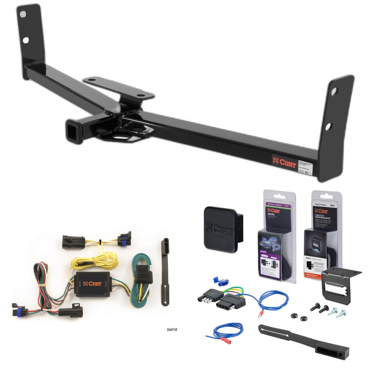 02 - 07 Saturn Vue Curt 1-1/4" Class 2 Trailer Tow Hitch + 5-Flat Wiring Kit Tow Boat/Utility Trailer with Surge Brakes 12291 thumbnail 0