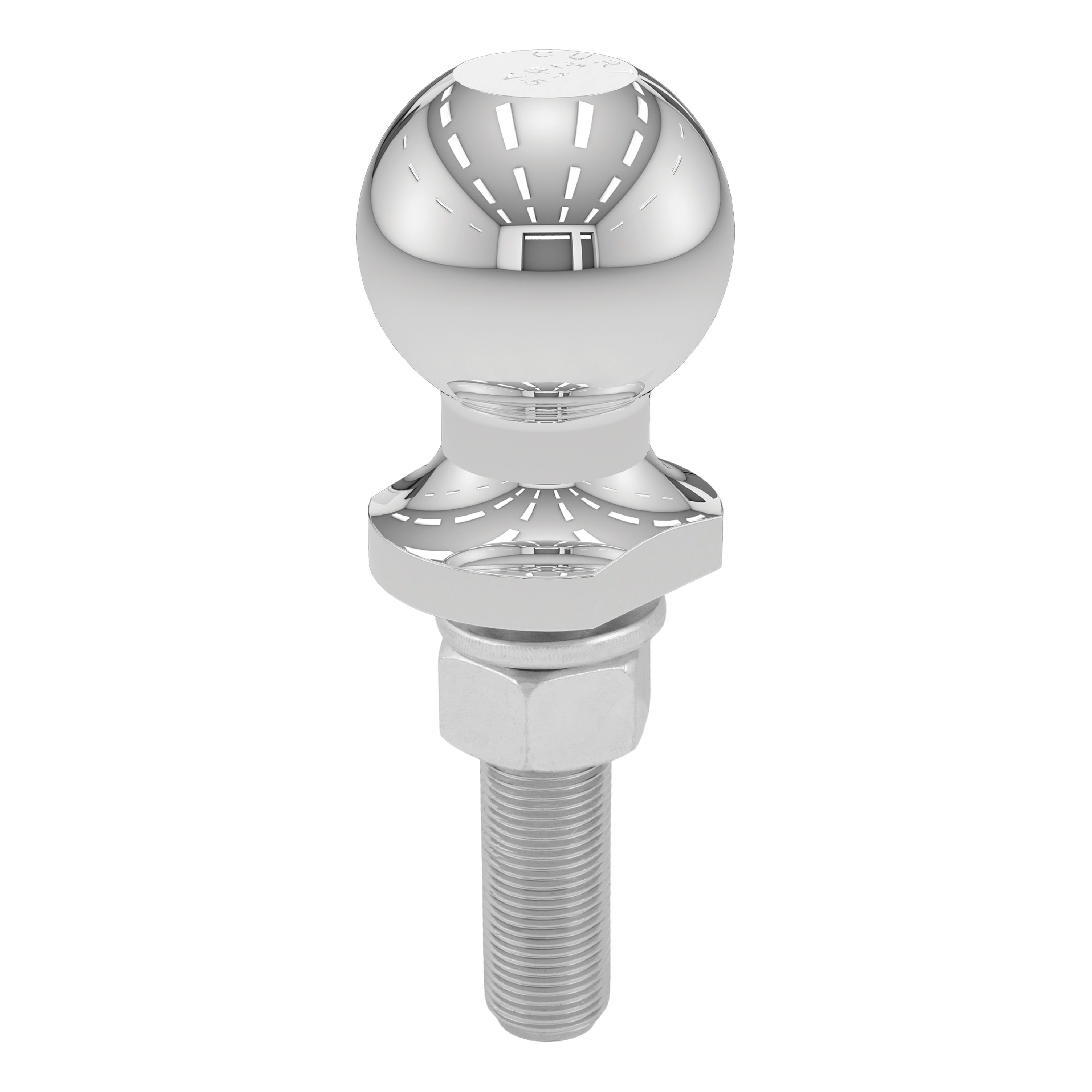 CURT 2" Trailer Ball (3/4" x 3" Shank, 3,500 lbs., Chrome, Packaged) Trailer Hitch Ball thumbnail 1