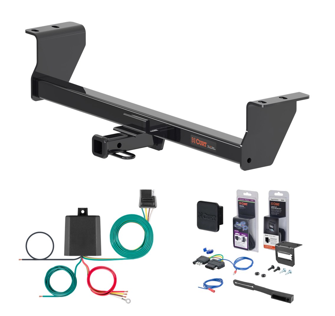 2014 - 2016 Scion tC Curt 1-1/4" Class 1 Trailer Tow Hitch + 5-Flat Wiring Kit Tow Boat/Utility Trailer with Surge Brakes 11375 thumbnail 0