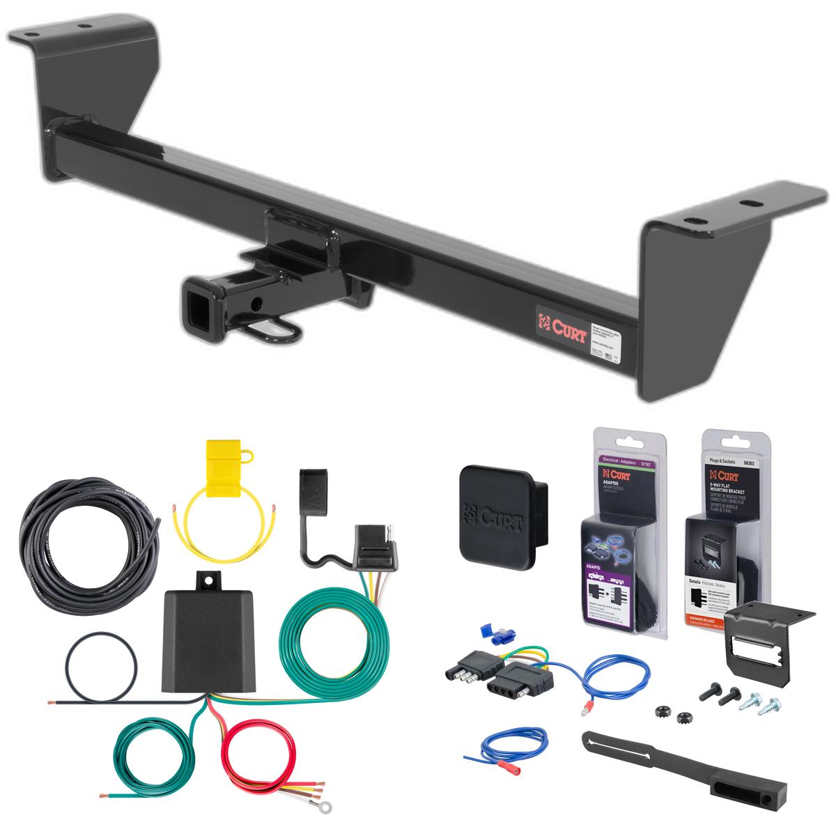 11 - 13 Scion tC Curt 1-1/4" Class 1 Trailer Tow Hitch + 5-Flat Wiring Kit Tow Boat/Utility Trailer with Surge Brakes 11087 thumbnail 0