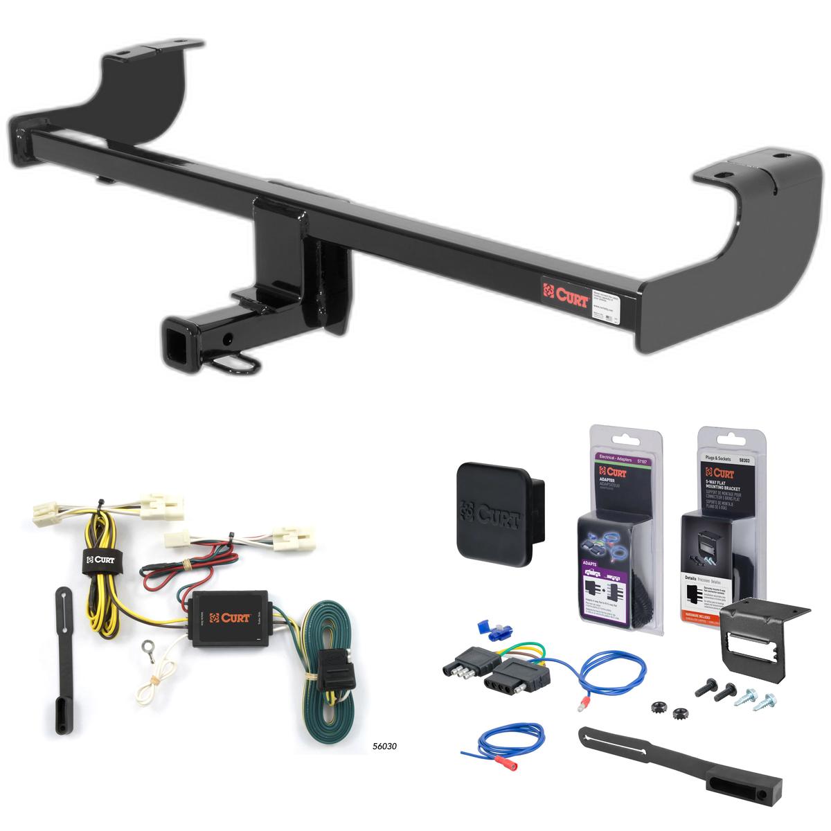04 - 06 Scion xB Curt 1-1/4" Class 1 Trailer Tow Hitch + 5-Flat Wiring Kit Tow Boat/Utility Trailer with Surge Brakes 11487 thumbnail 0