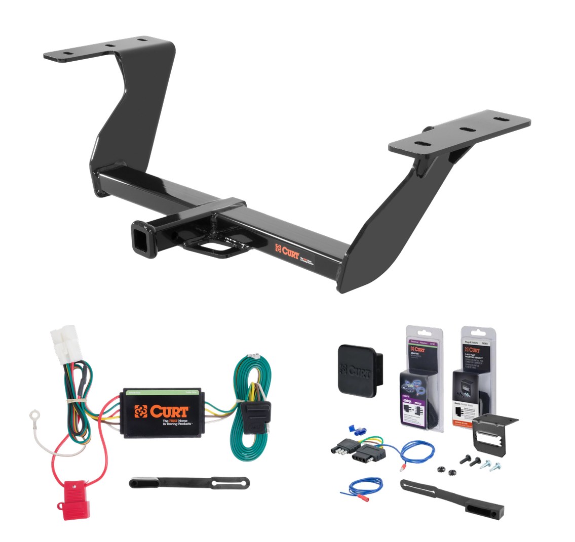 2014 - 2018 Subaru Forester Curt 1-1/4" Class 2 Trailer Tow Hitch + 5-Flat Wiring Kit Tow Boat/Utility Trailer with Surge Brakes 12100 thumbnail 0