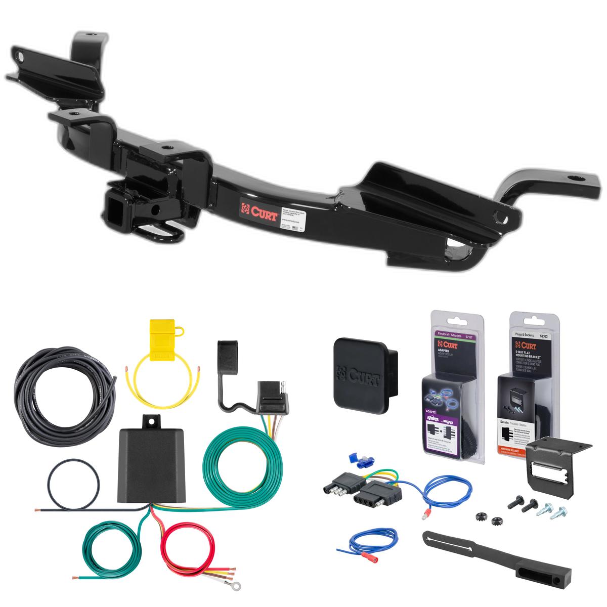 97 - 05 Buick Park Avenue Curt 1-1/4" Class 2 Trailer Tow Hitch + 5-Flat Wiring Kit Tow Boat/Utility Trailer with Surge Brakes 12157 thumbnail 0