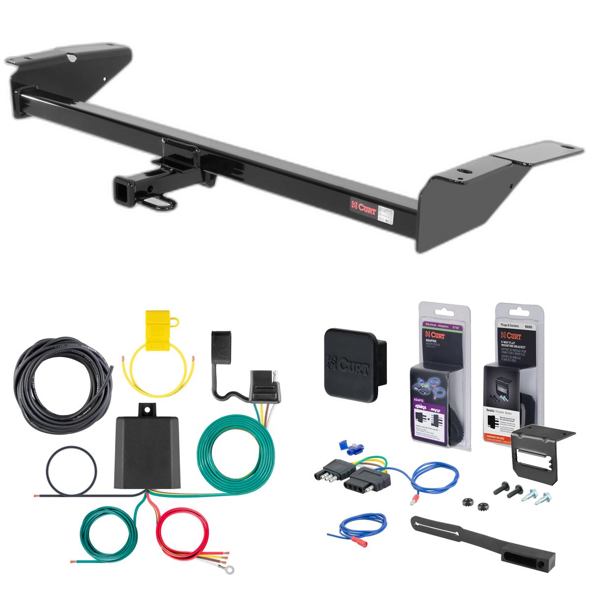 79 - 86 Ford LTD Sedan Curt 1-1/4" Class 2 Trailer Tow Hitch + 5-Flat Wiring Kit Tow Boat/Utility Trailer with Surge Brakes 12130 thumbnail 0