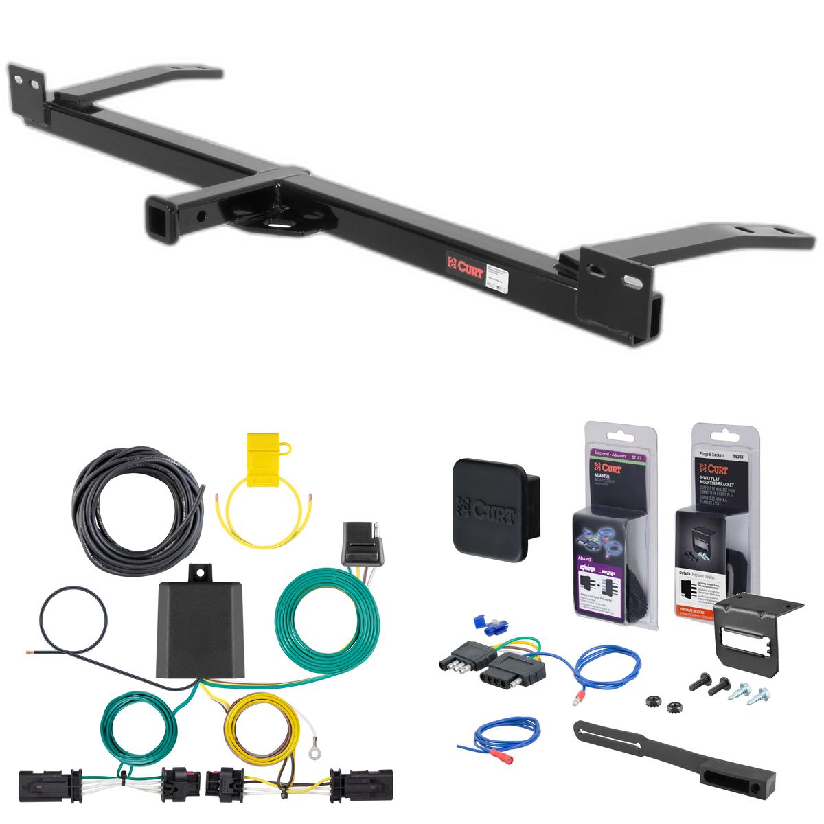 77 - 84 Buick Park Avenue RWD Curt 1-1/4" Class 2 Trailer Tow Hitch + 5-Flat Wiring Kit Tow Boat/Utility Trailer with Surge Brakes 12009 thumbnail 0
