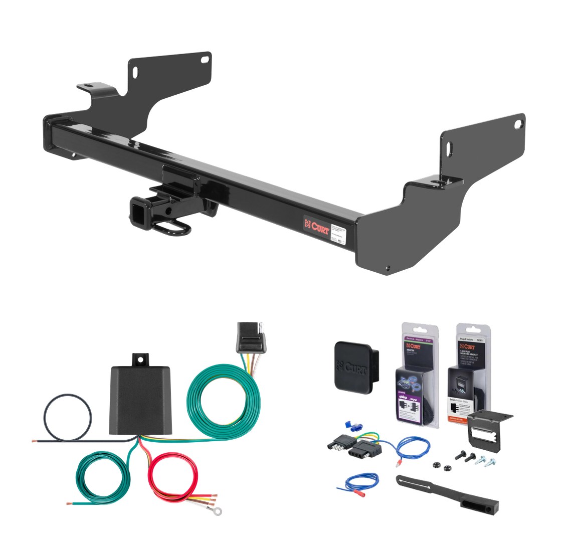 2000 - 2005 Cadillac Deville Curt 1-1/4" Class 2 Trailer Tow Hitch + 5-Flat Wiring Kit Tow Boat/Utility Trailer with Surge Brakes 12058 thumbnail 0