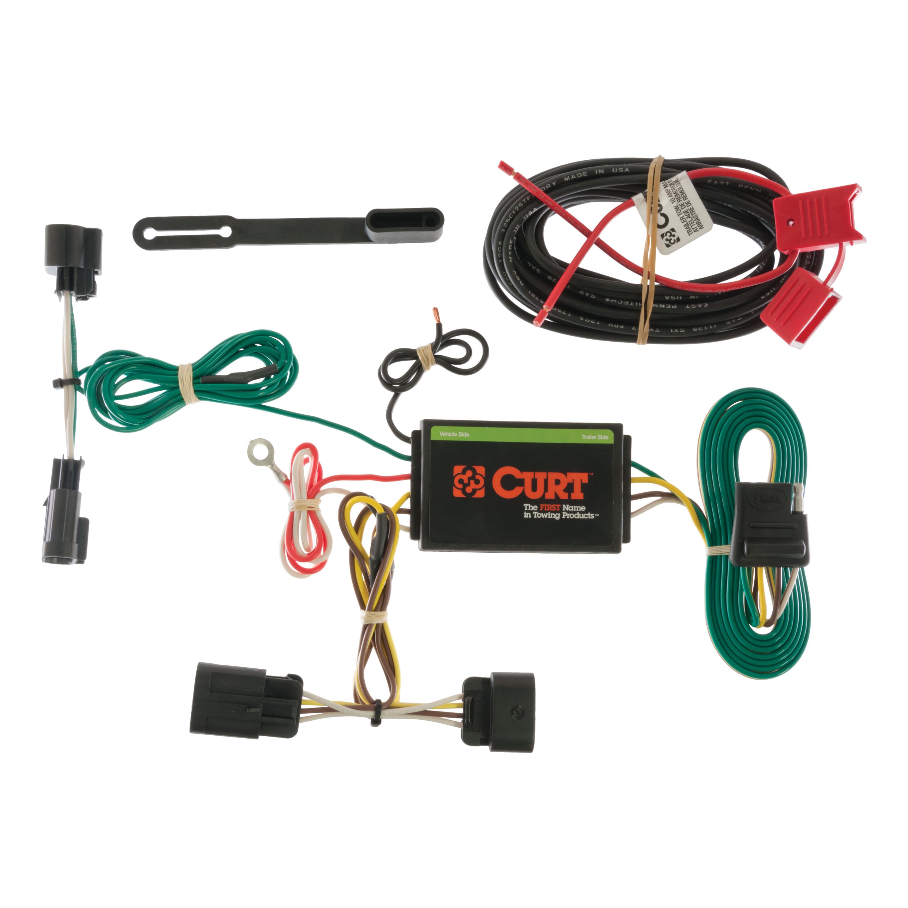 2013 - 2019 Cadillac ATS Excluding 'V' models Curt 1-1/4" Class 1 Trailer Tow Hitch + 5-Flat Wiring Kit Tow Boat/Utility Trailer with Surge Brakes 11311 thumbnail 1